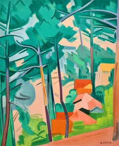 Cubiste Landscape, Les Arbres au Piquey, Limited Edition with Atelier Stamp