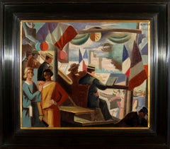 14 juillet en Avignon - André Lhote, french, modern, 14 july, cubist, cubism