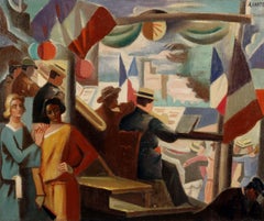 14 juillet en Avignon - André Lhote, french, modern, 14 july, cubist, cubism