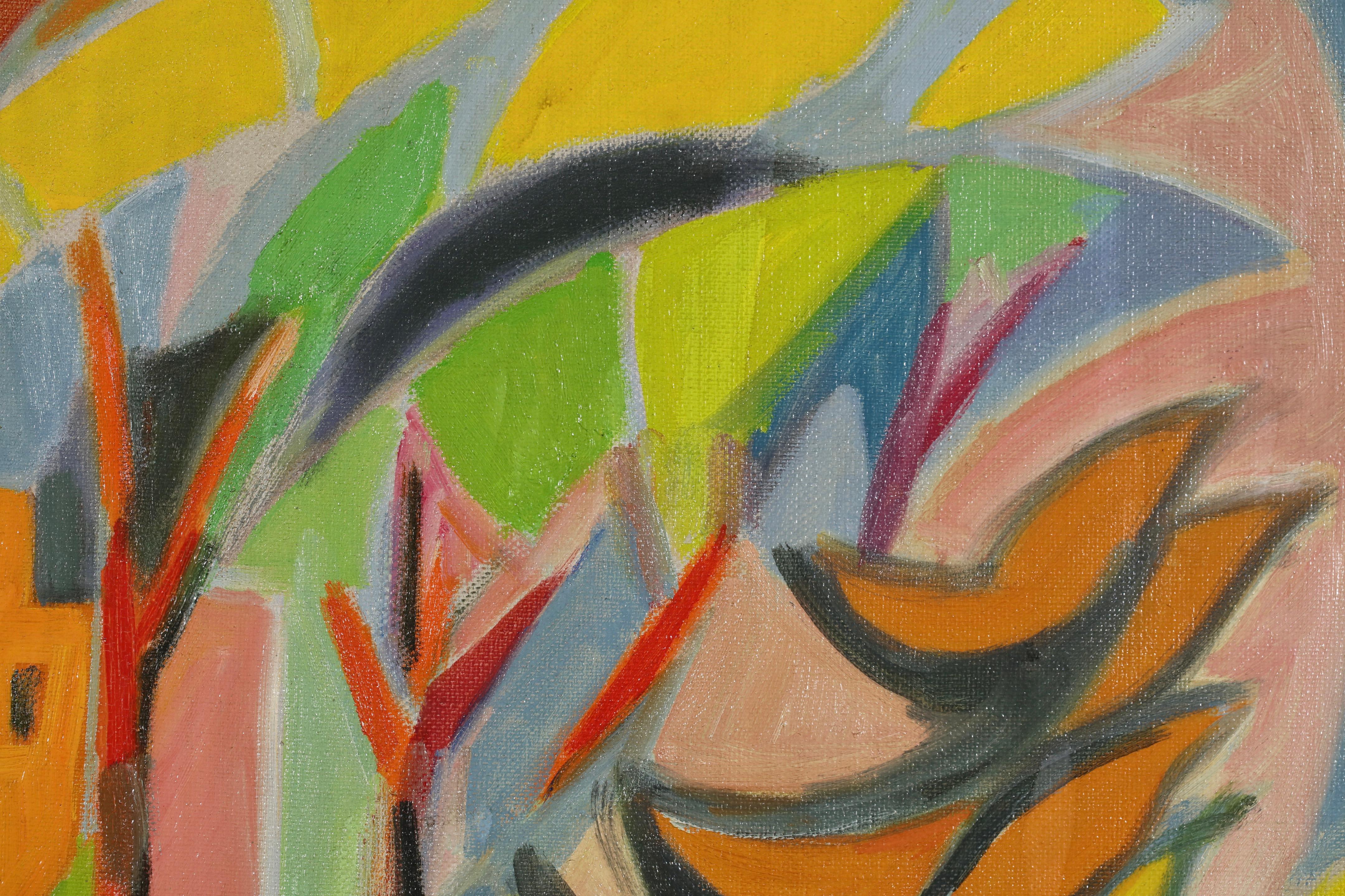 Le Moulin - La Cadiere-d'Azur - Paysage cubiste - Peinture à l'huile d'Andre Lhote en vente 2