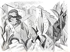 André Lhote - Cubist Landscape - Original Etching