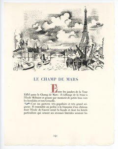 "Le Champ de Mars" original etching