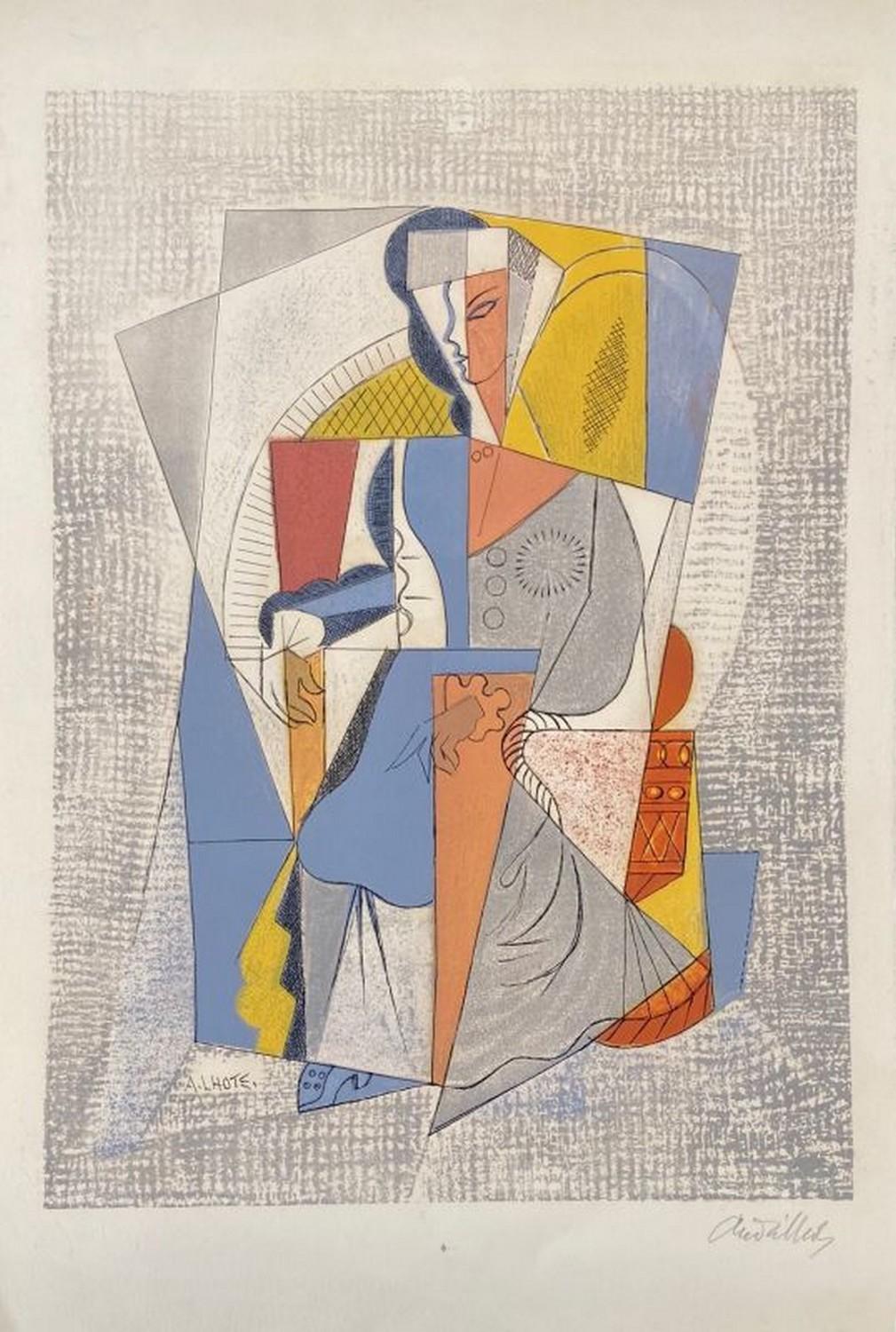 Woman sitting - Print by André Lhote