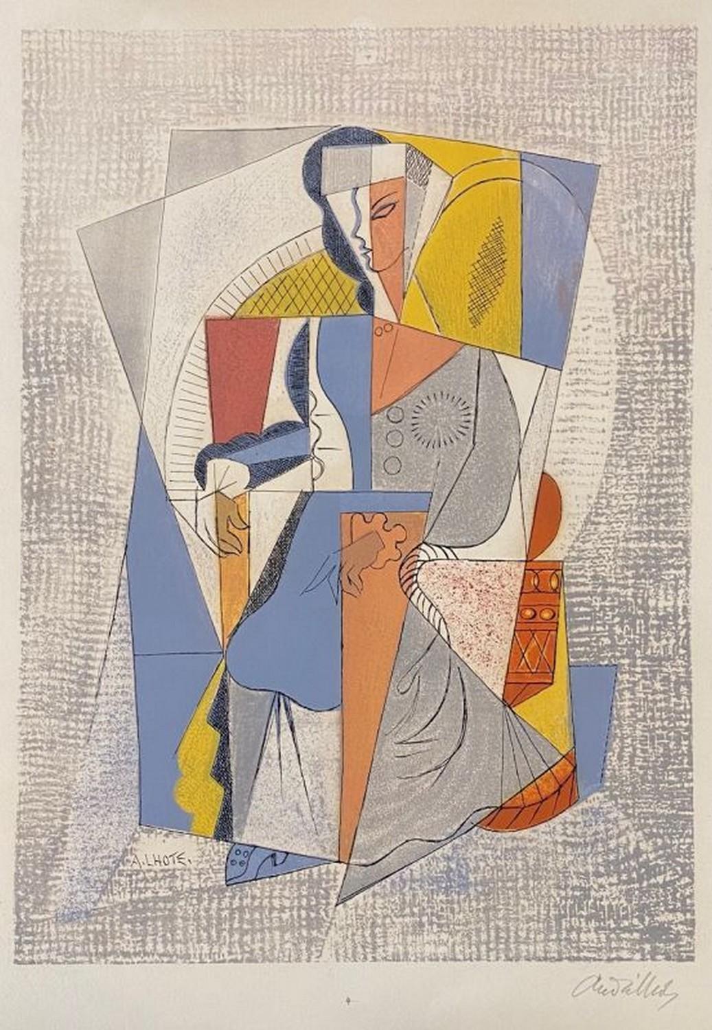 André Lhote Abstract Print - Woman sitting