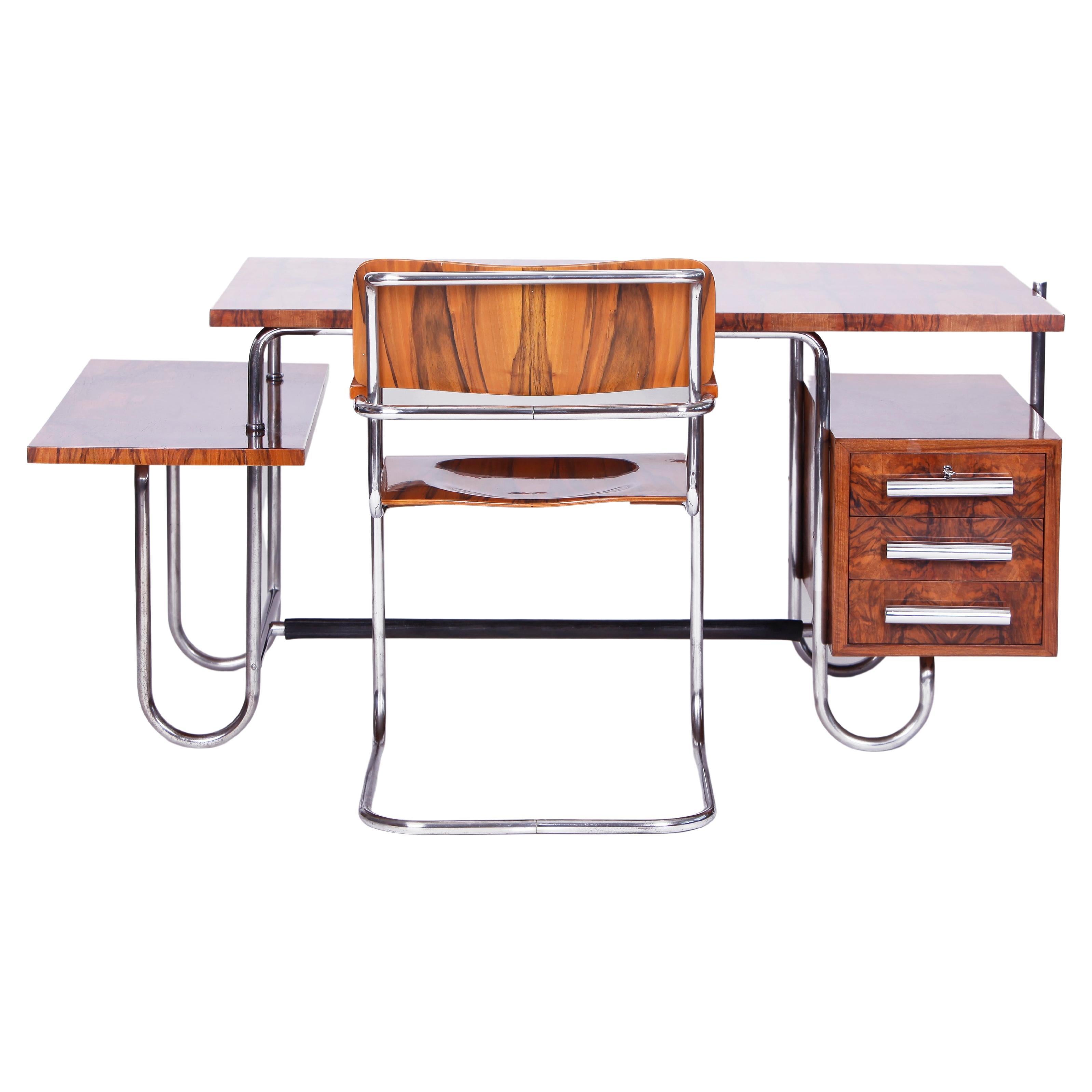 Andre Lurcat B-327 Tubular Steel Desk Bauhaus 1930s + Chair 
