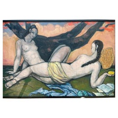 André MAIRE (1898 - 1984), "Mujeres vietnamitas bajo árboles flamígeros".