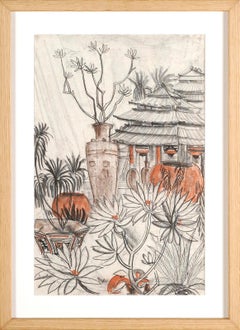 Landschaft mit Pagoden in Vietnam