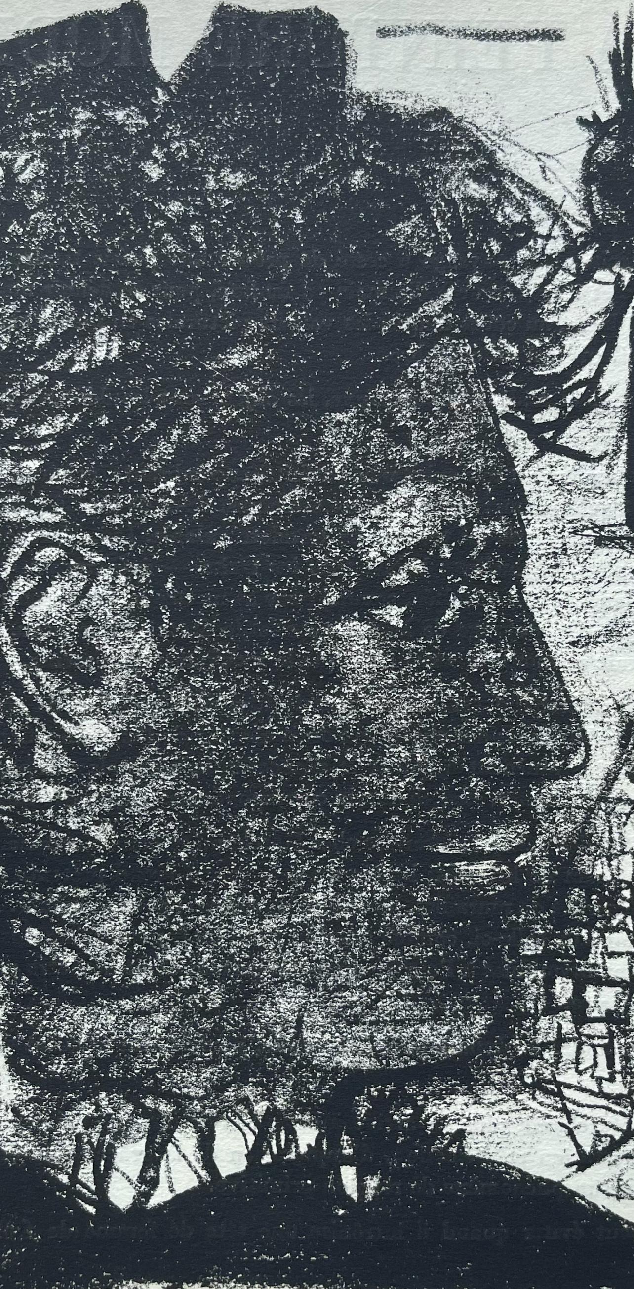 Marchand, Composition, pierre ã feu provence noire  (après) - Print de André Marchand