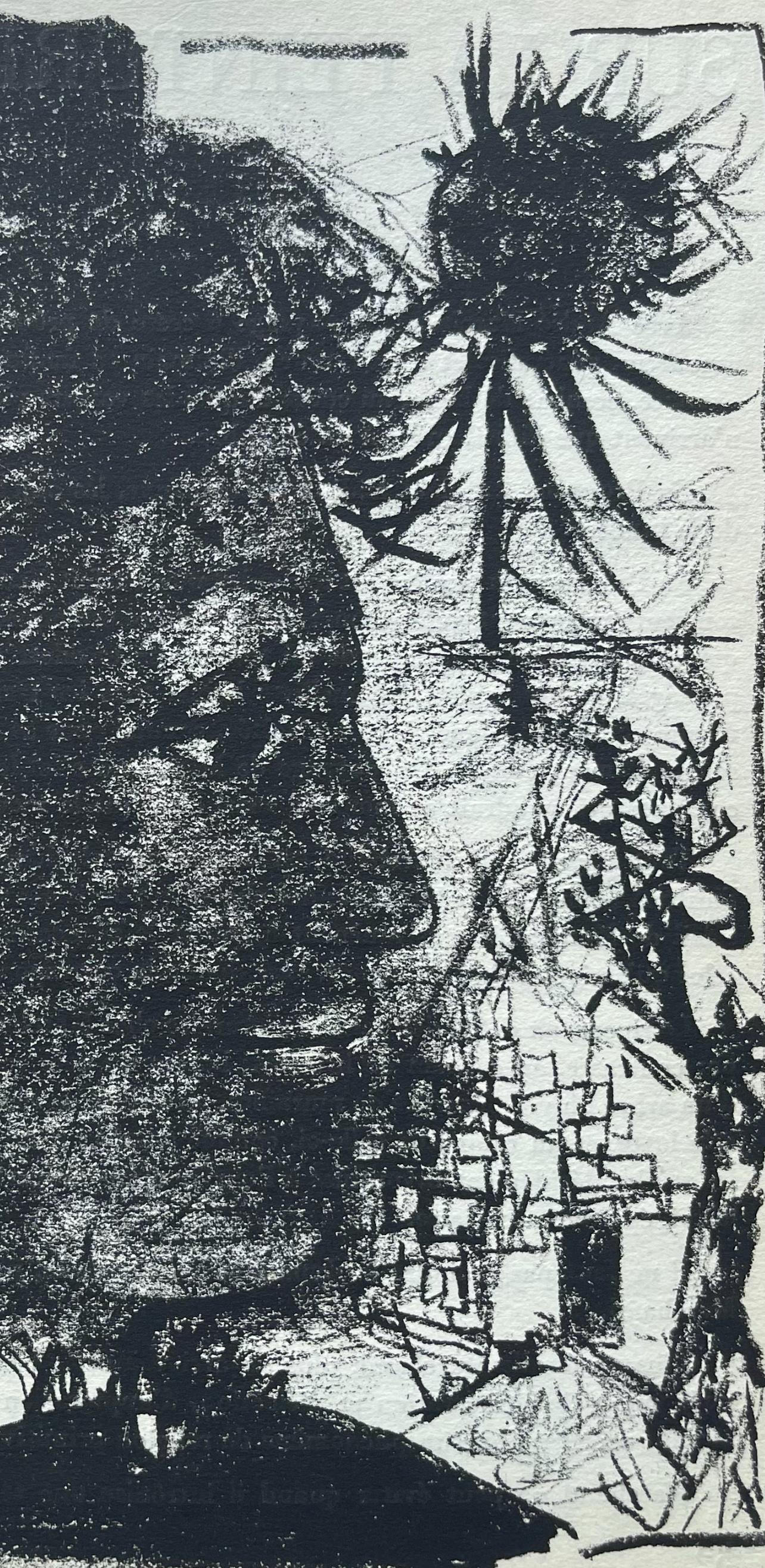 Marchand, Composition, pierre ã feu provence noire  (après) - Moderne Print par André Marchand