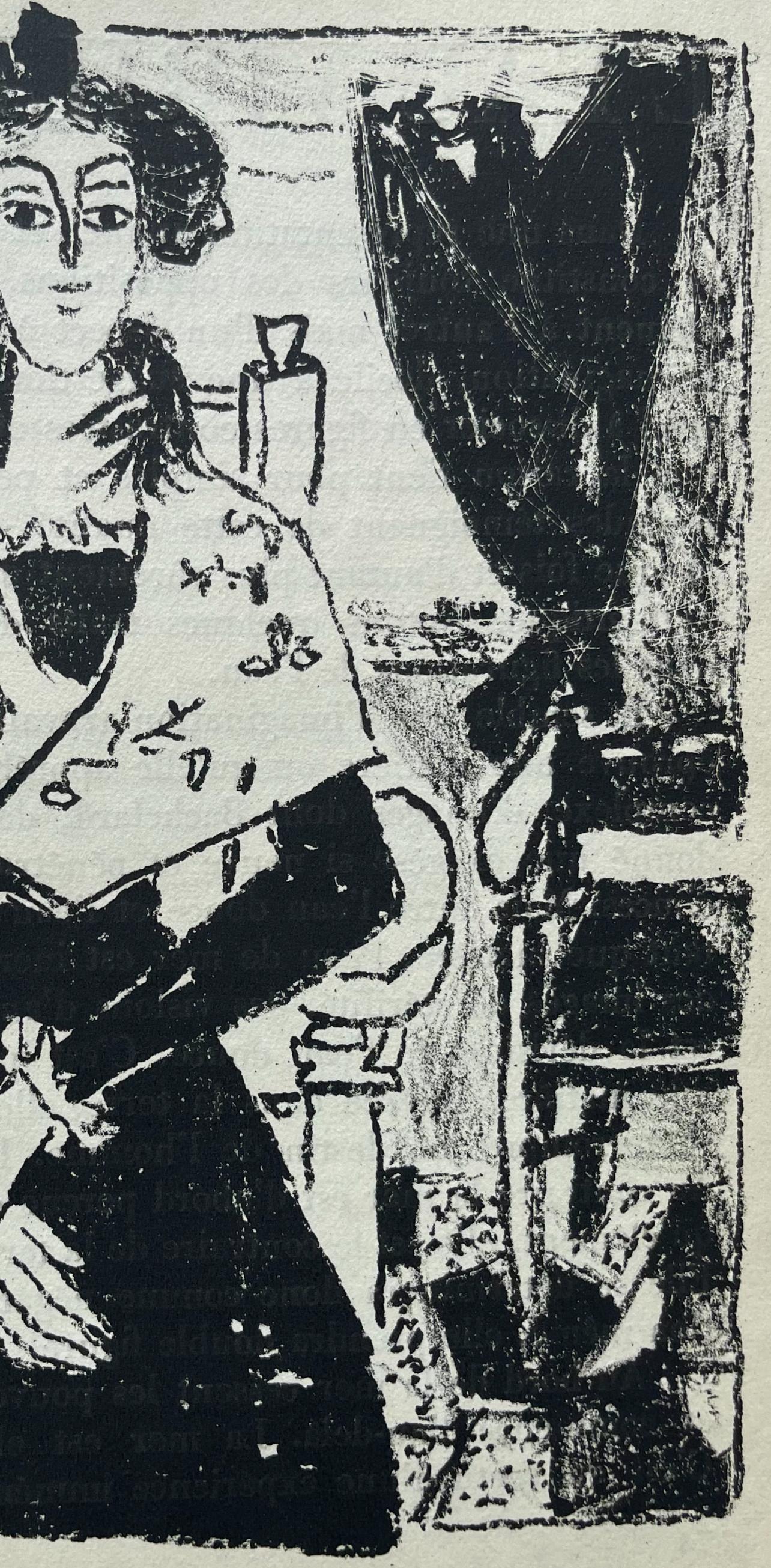 Lithographie auf Vélin du Canson & Montgolfier Vidalon-Les-Annonay Papier. Unsigniert und nicht nummeriert, wie ausgegeben. Guter Zustand; nie gerahmt oder mattiert. Anmerkungen: Aus dem Band, pierre ã feu provence noire, 1945. Herausgegeben von