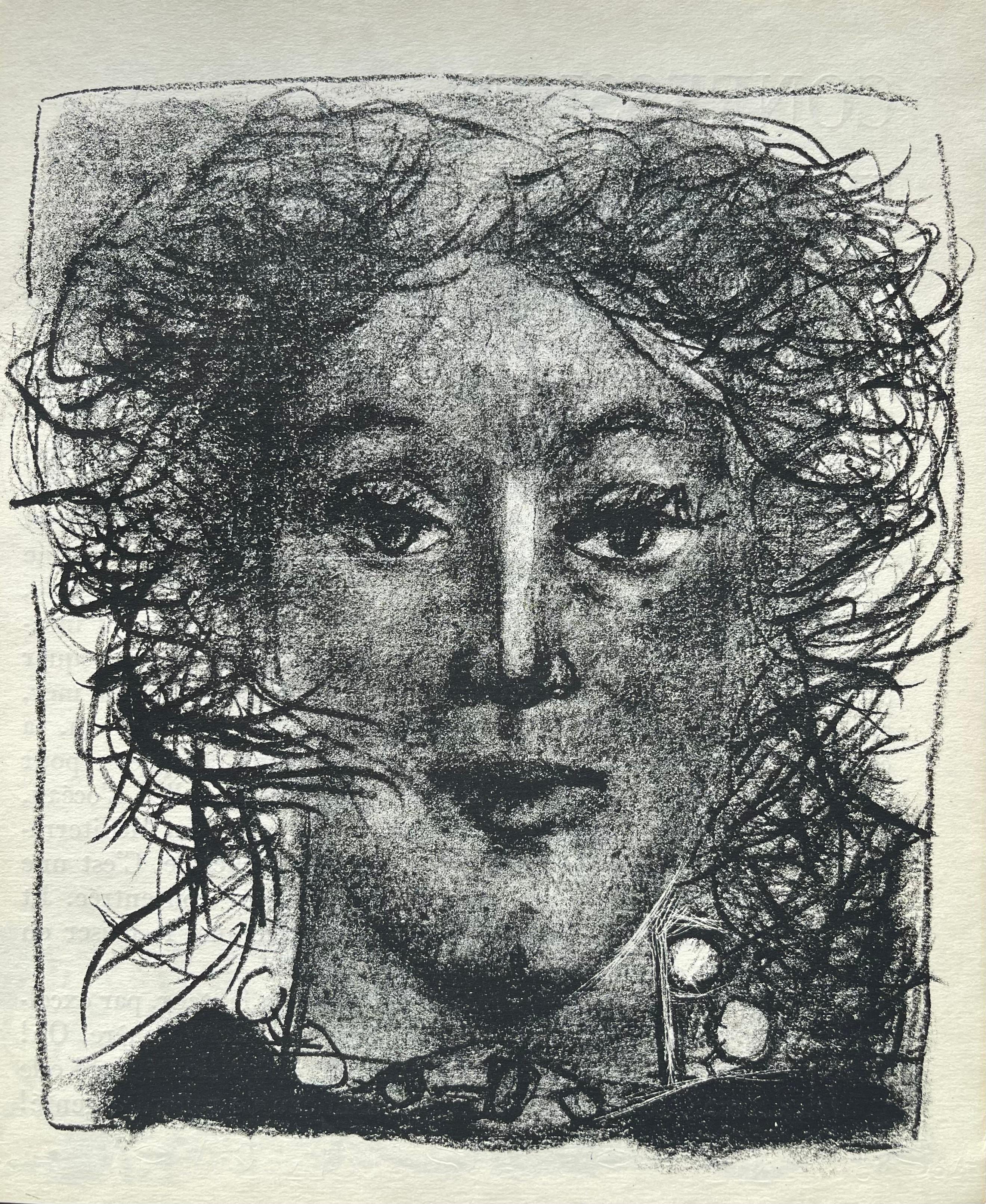 André Marchand Portrait Print - Marchand, Composition, pierre ã feu provence noire  (after)