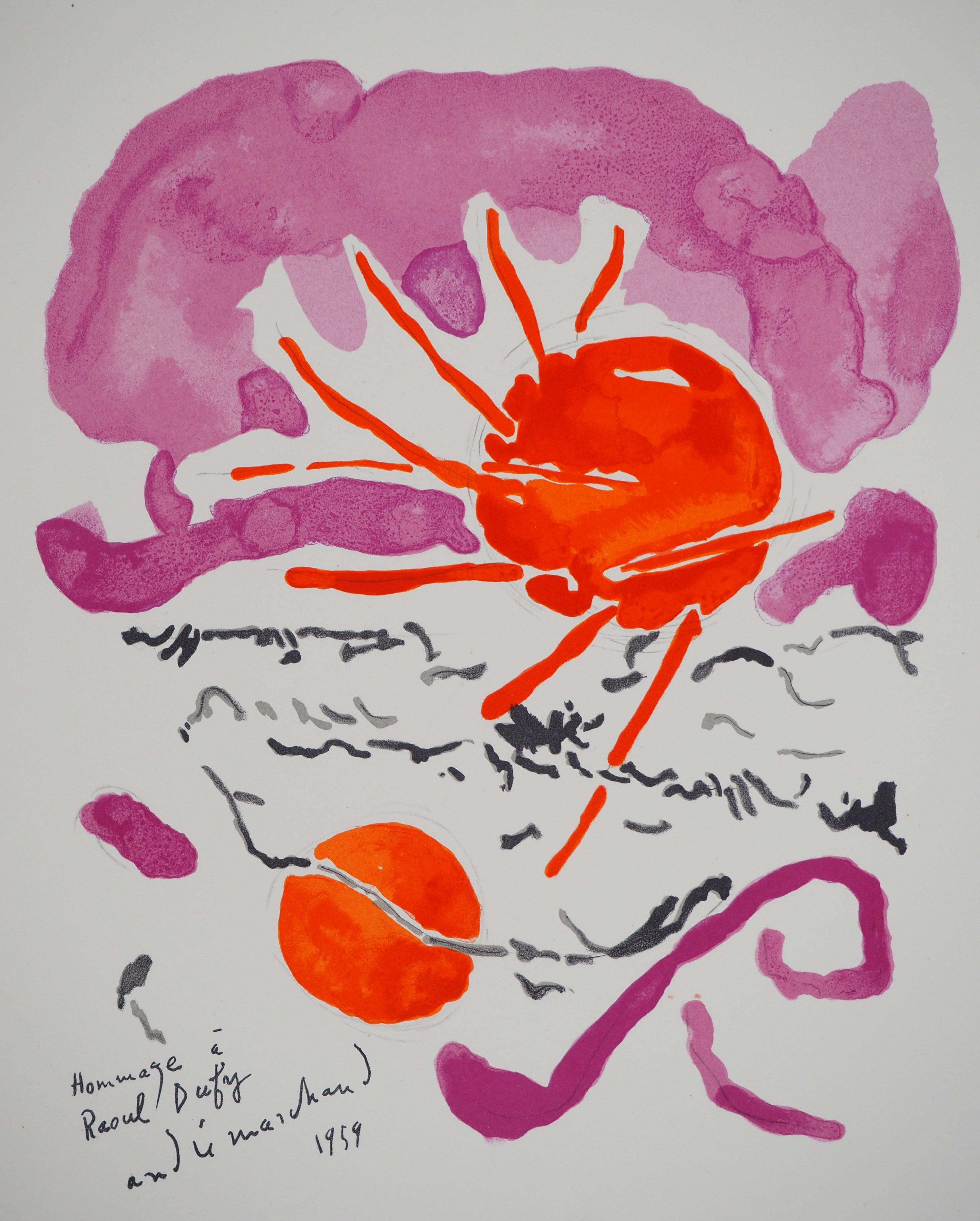Tramonto surrealista - Litografia originale - Print di André Marchand