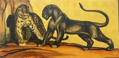 André Margat (1903 - 1997), "Pantera e leopardo".