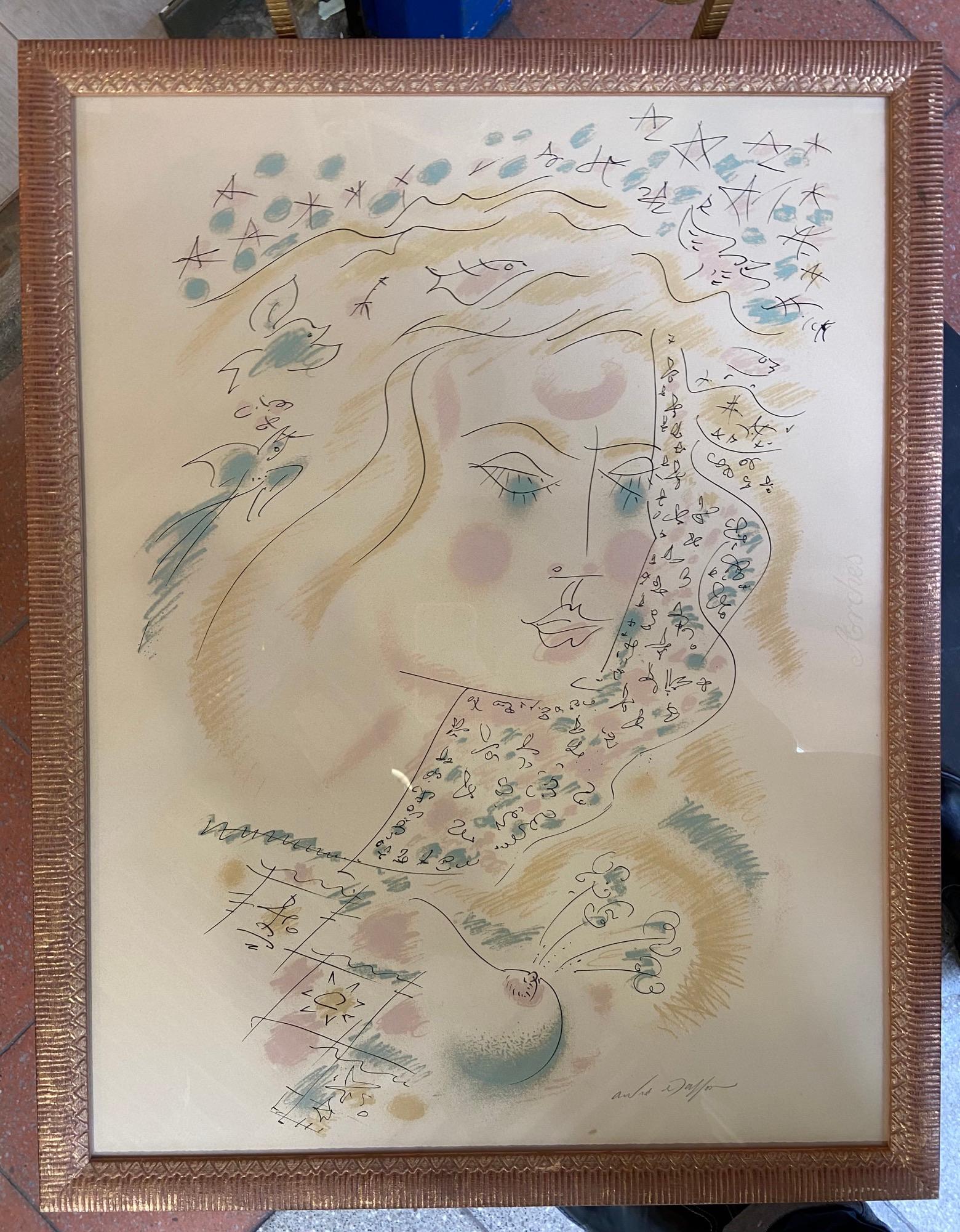 André Masson, Femme, 1975, Lithograph In Good Condition For Sale In Saint ouen, FR