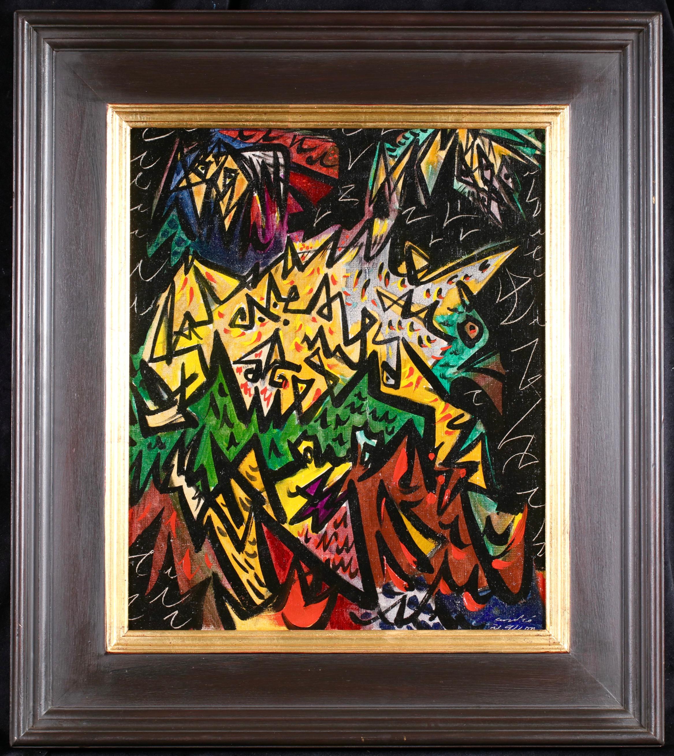 Les Insectes - Kubistisches Ölgemälde von Andre Masson – Painting von André Masson