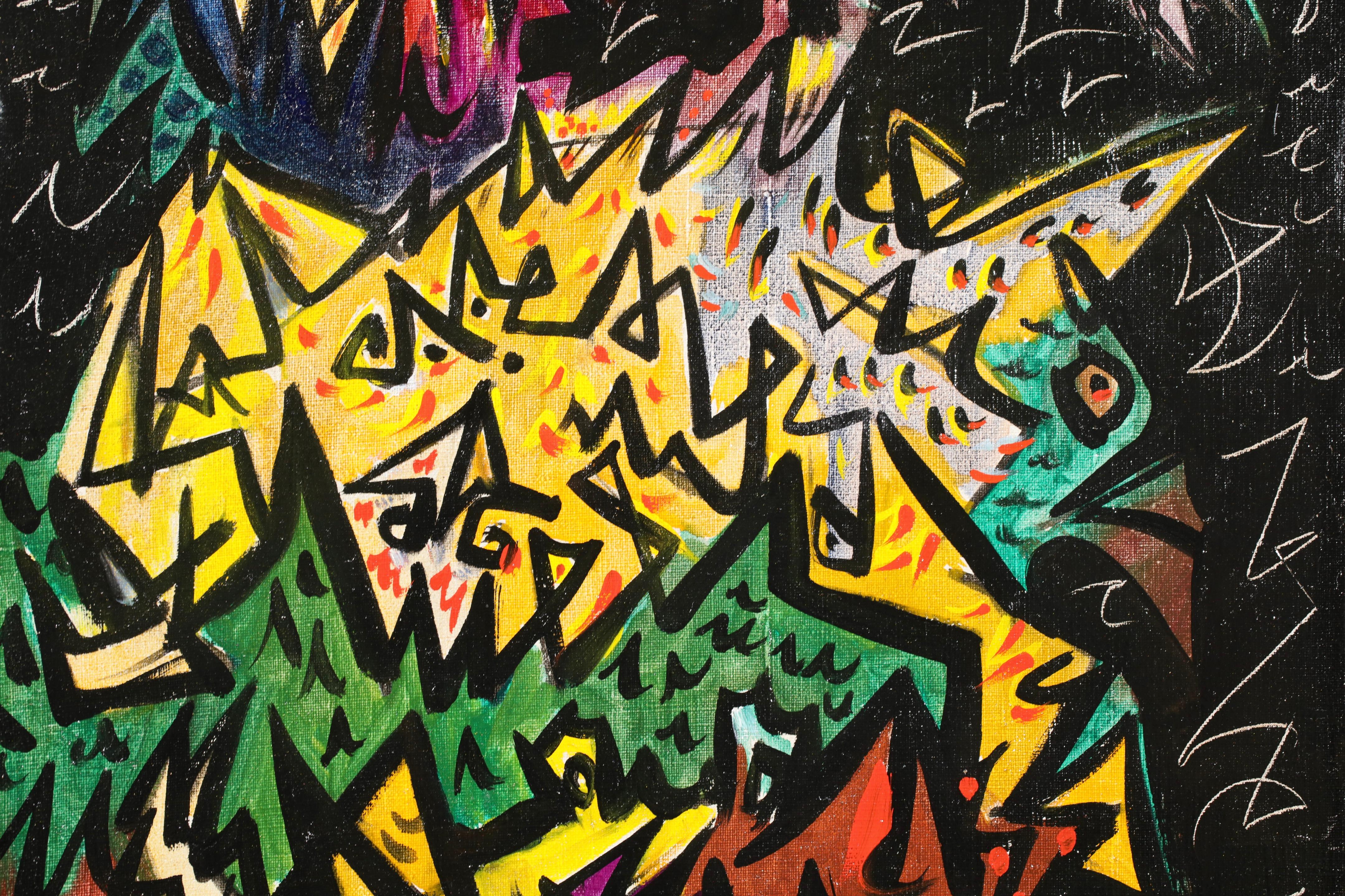 Les Insectes - Kubistisches Ölgemälde von Andre Masson (Schwarz), Animal Painting, von André Masson