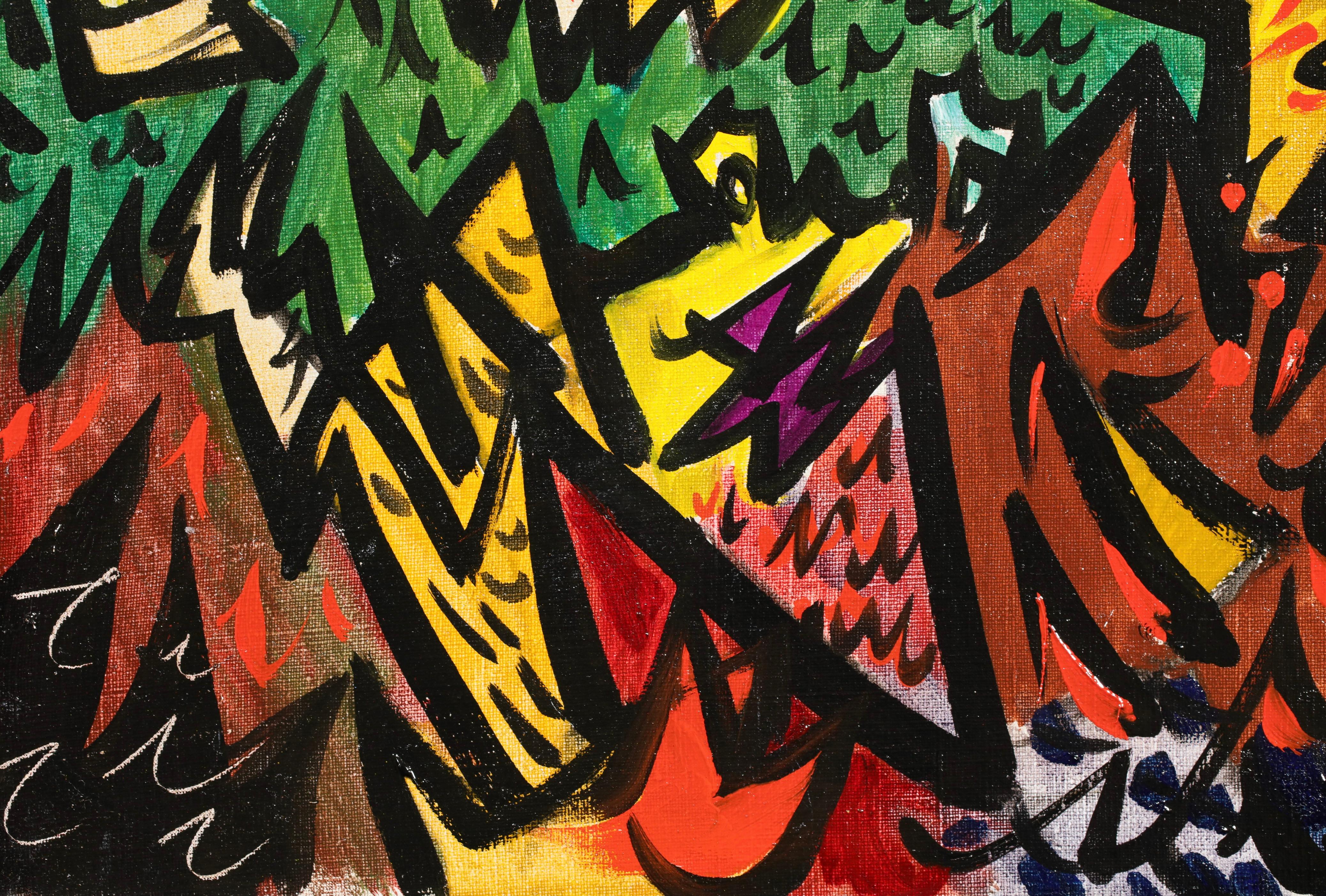Les Insectes - Kubistisches Ölgemälde von Andre Masson im Angebot 1