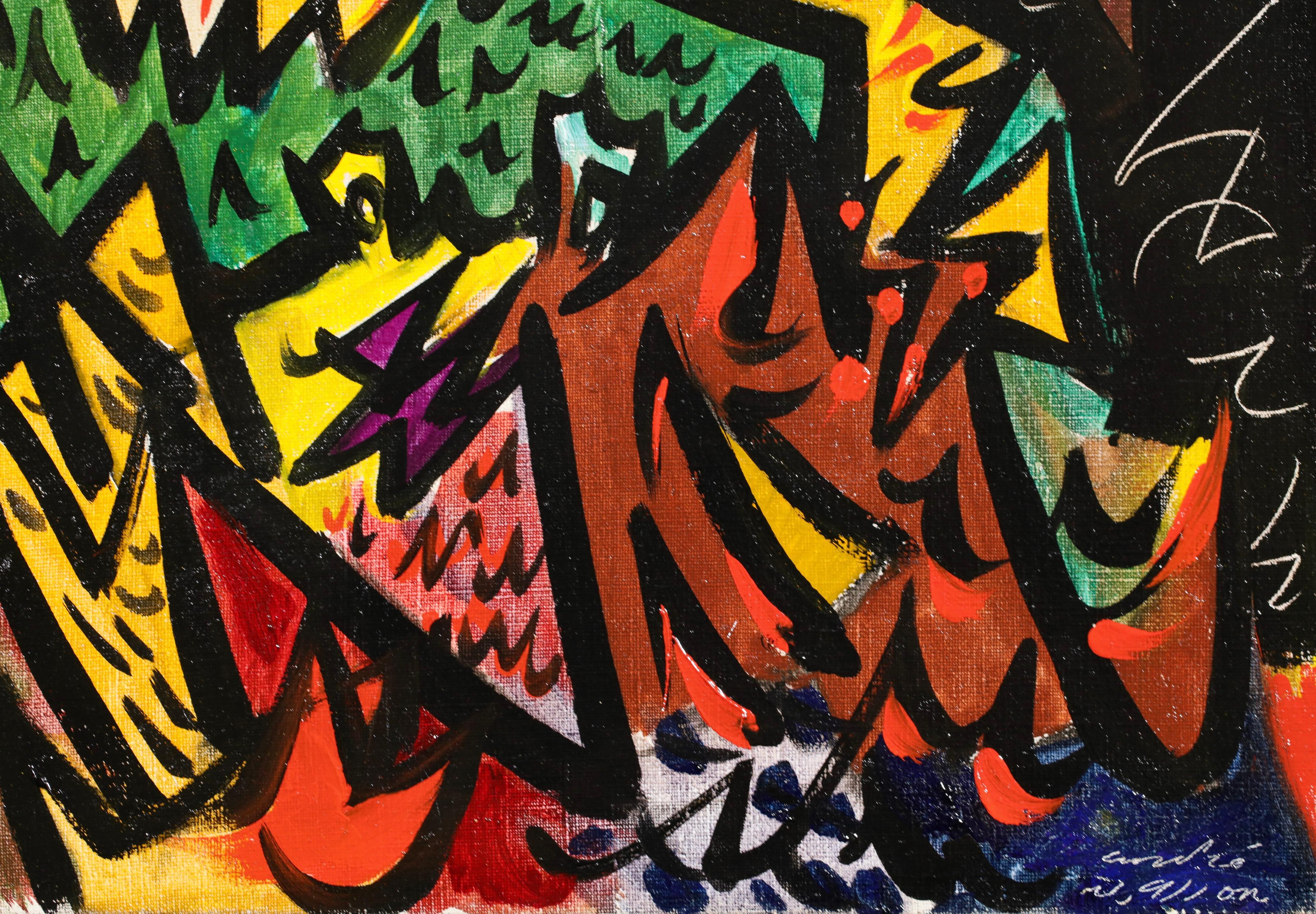 Les Insectes - Kubistisches Ölgemälde von Andre Masson im Angebot 3