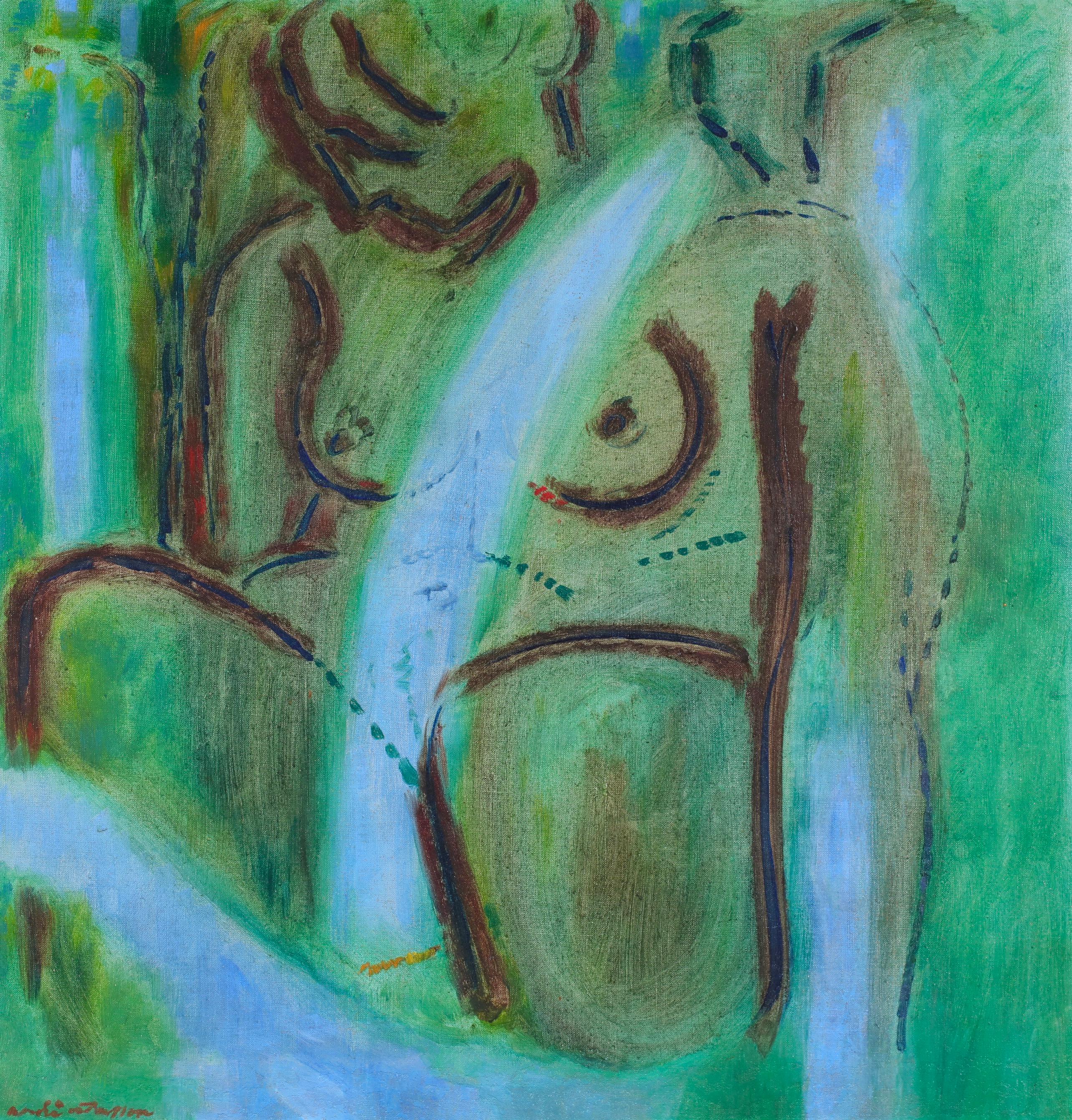 Nu - Nu cubiste, peinture à l'huile d'Andre Masson - Painting de André Masson