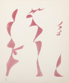 3 figure rosa, acquatinta surrealista di André Masson