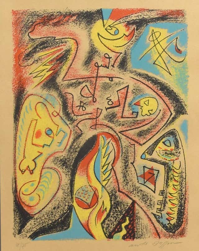 André Masson - Lithographie abstraite française d'origine du André Masson - Lithographie abstraite française d'origine du