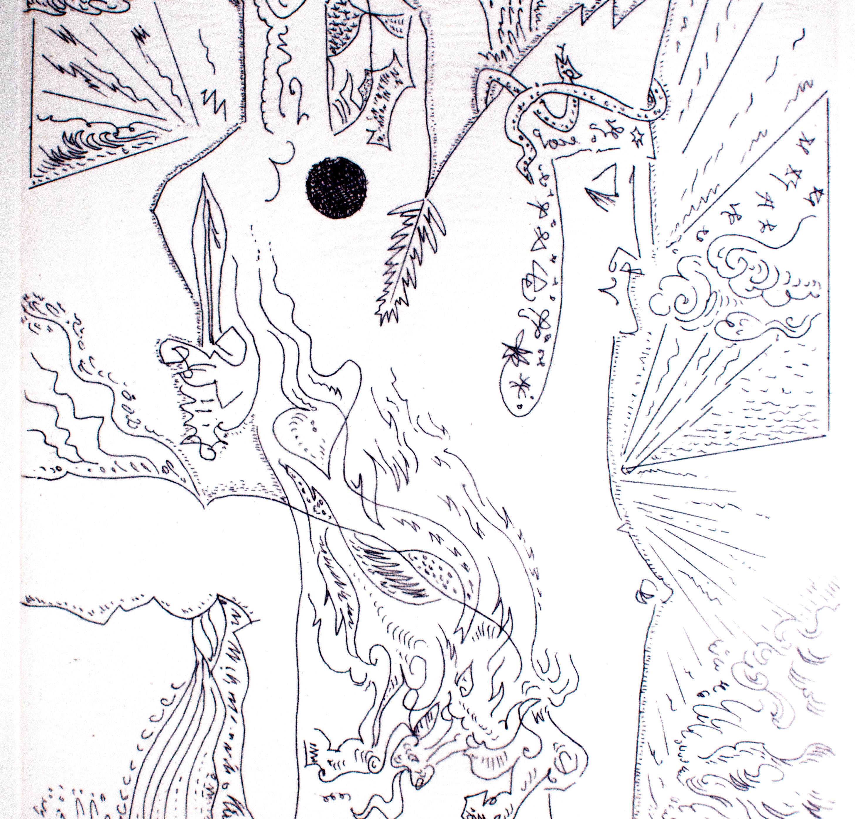 Amazones - Gray Print by André Masson
