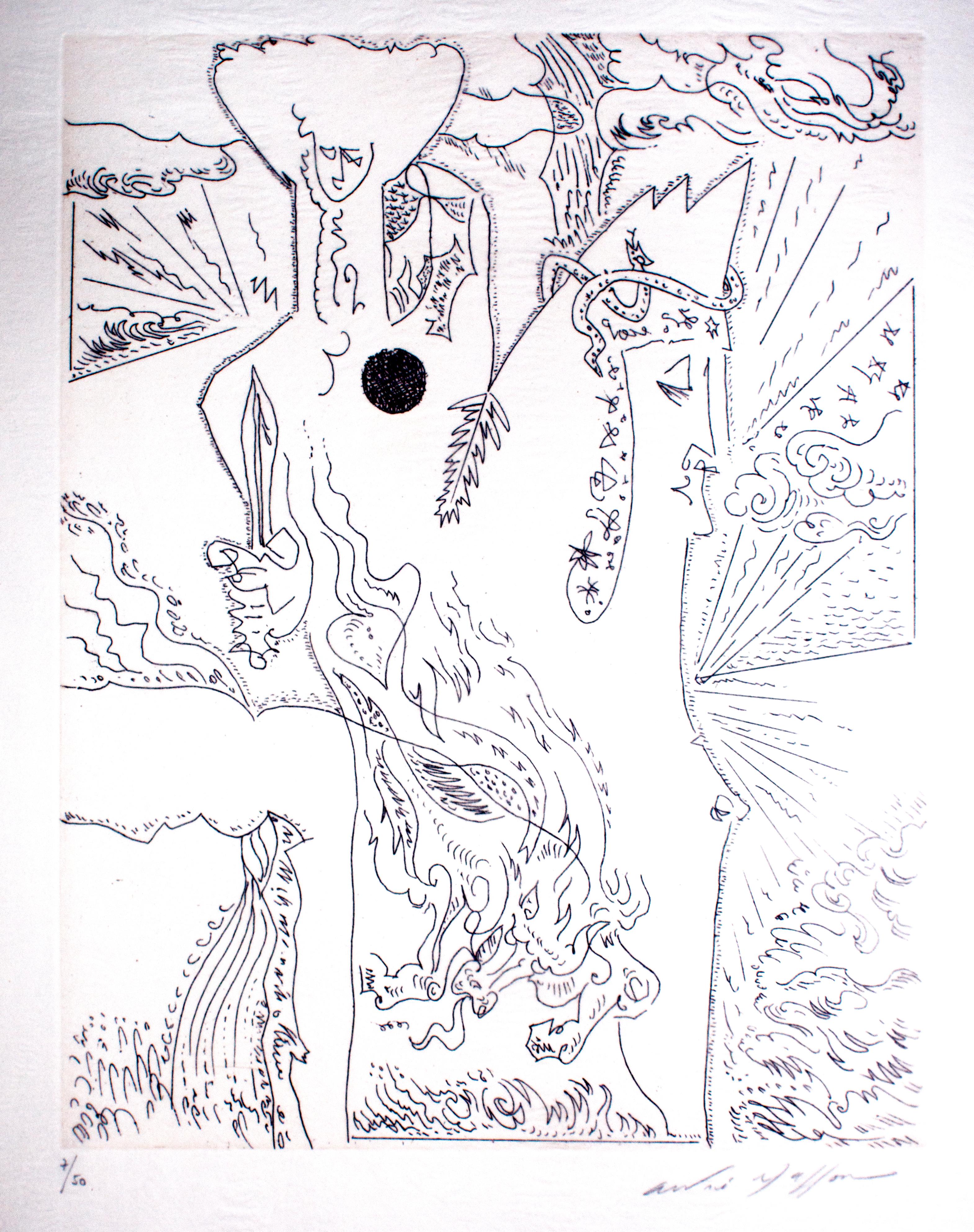 André Masson Print - Amazones
