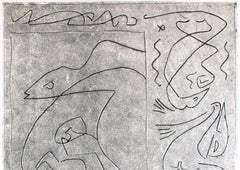 Amours Legendaires Etching, Surrealist Style, Limited Edition of 30