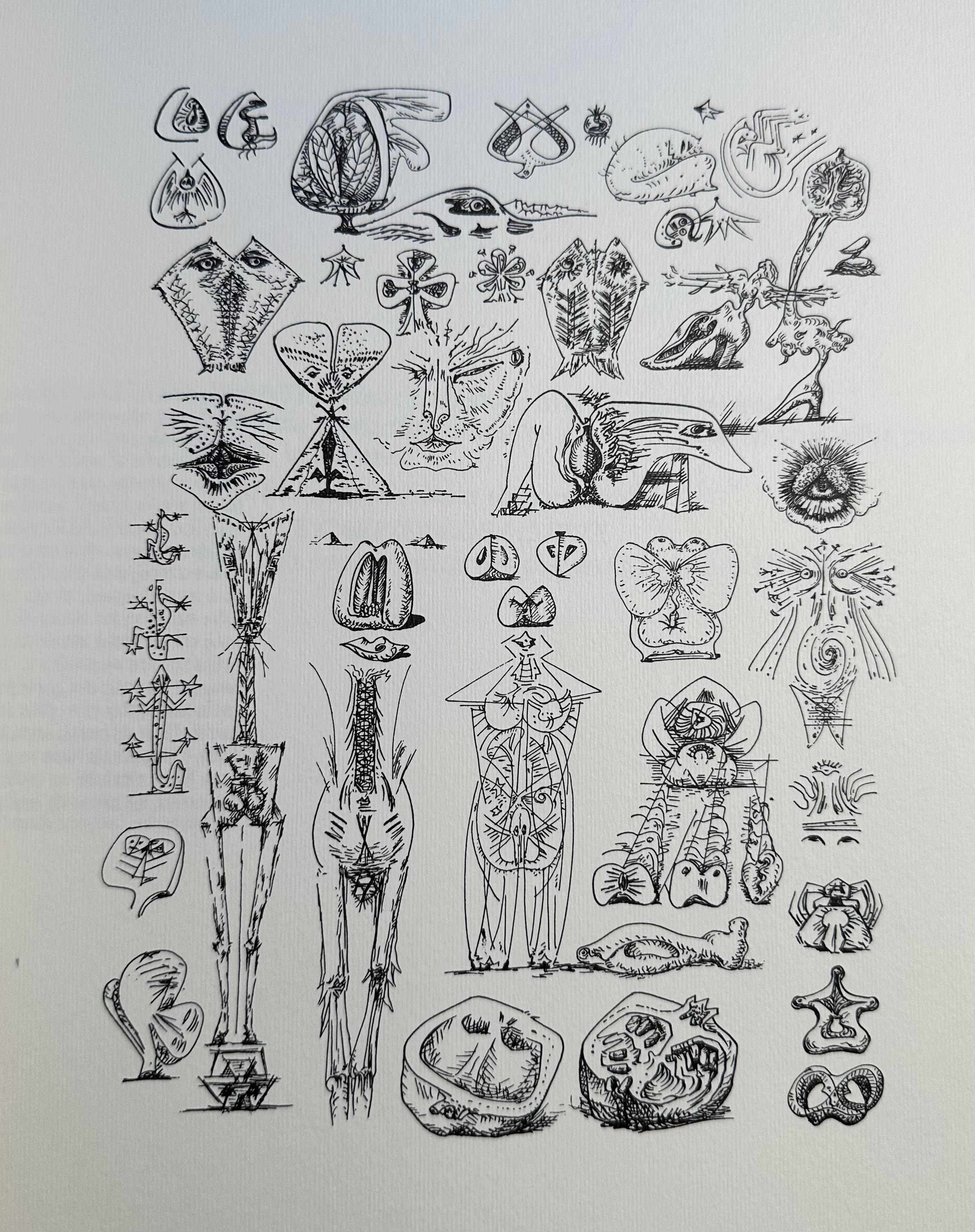 Réimpression du livre d'Andre Masson de 1939.  Imprimé sur du papier vélin épais.  30 planches de dessins en noir et blanc.