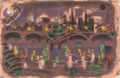 Andre Masson, Paris at Night The Seine…, from Views of Paris, 1963
