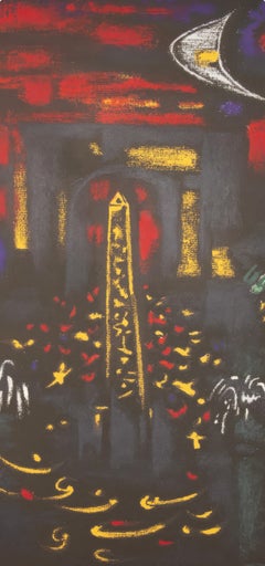 Andre Masson, Place de la Concorde…, from Views of Paris, 1963