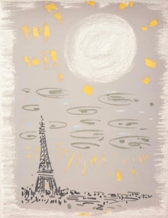 Andre Masson, The Eiffel Tower in a Gray Sky, from Views of Paris, 1963