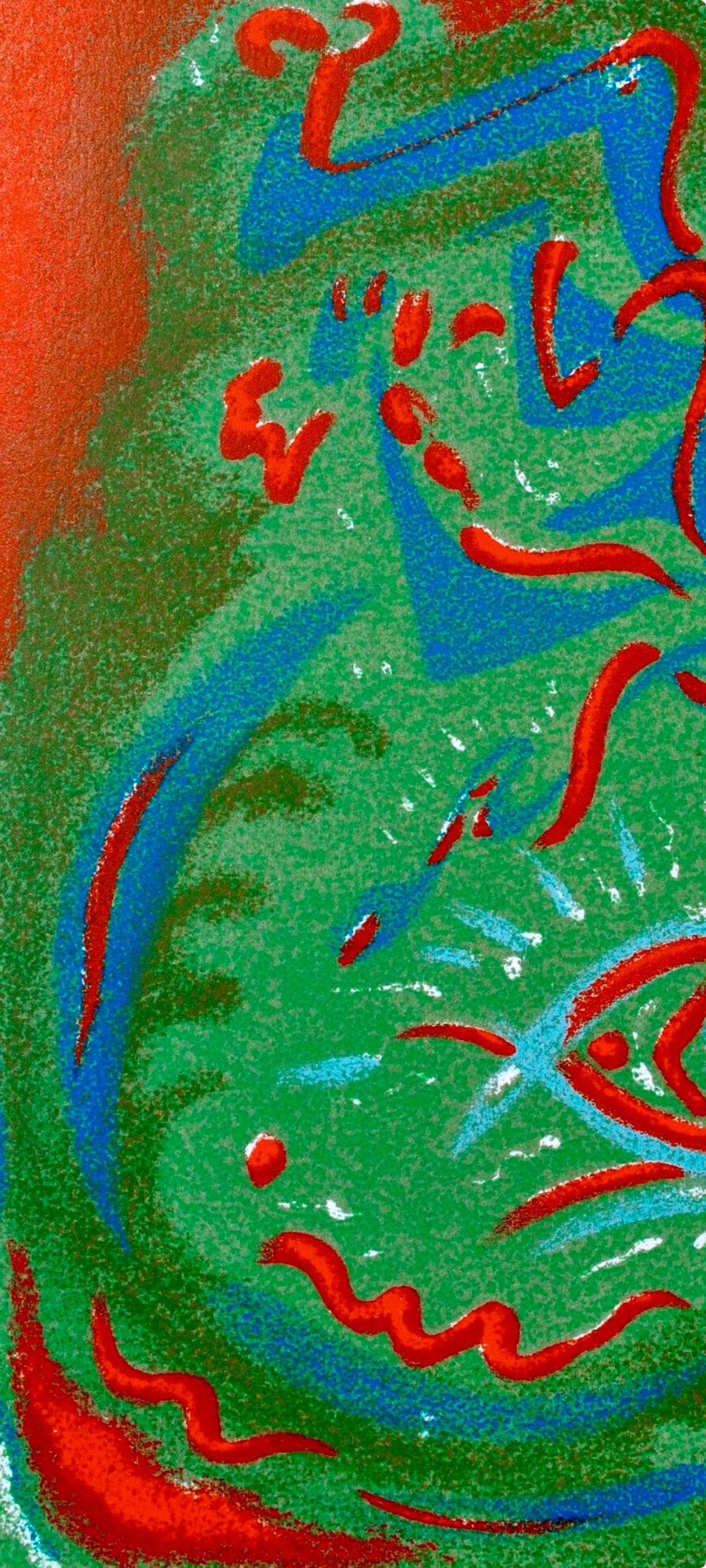 Andre Masson, Untitled, from Albert Camus, oeuvres completes, 1962 (Grün), Abstract Print, von André Masson