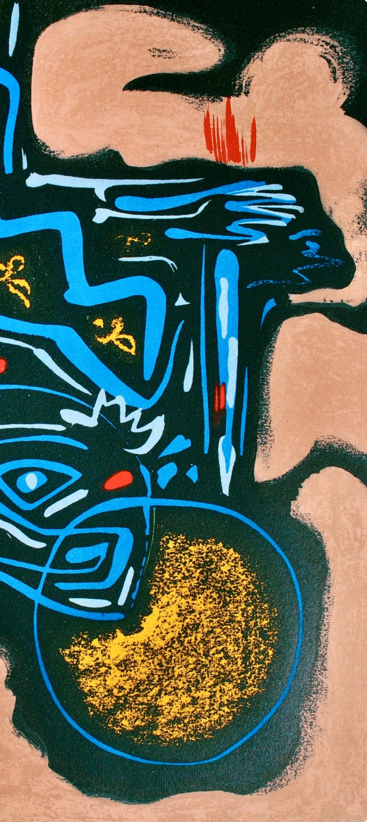 Andre Masson, Untitled, from Albert Camus, oeuvres completes, 1962 (Schwarz), Abstract Print, von André Masson