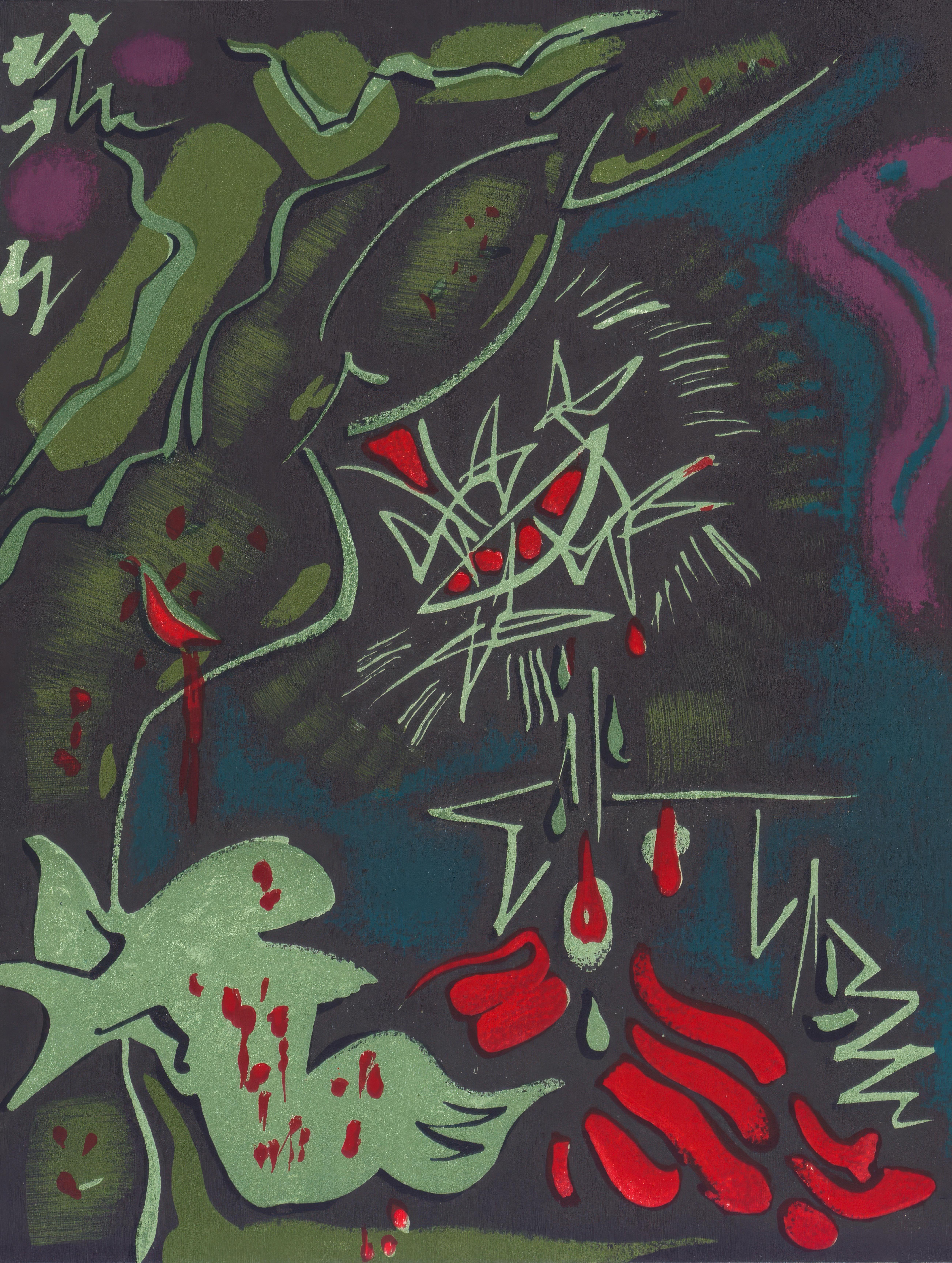 Andre Masson, Untitled, from Albert Camus, oeuvres completes, 1962