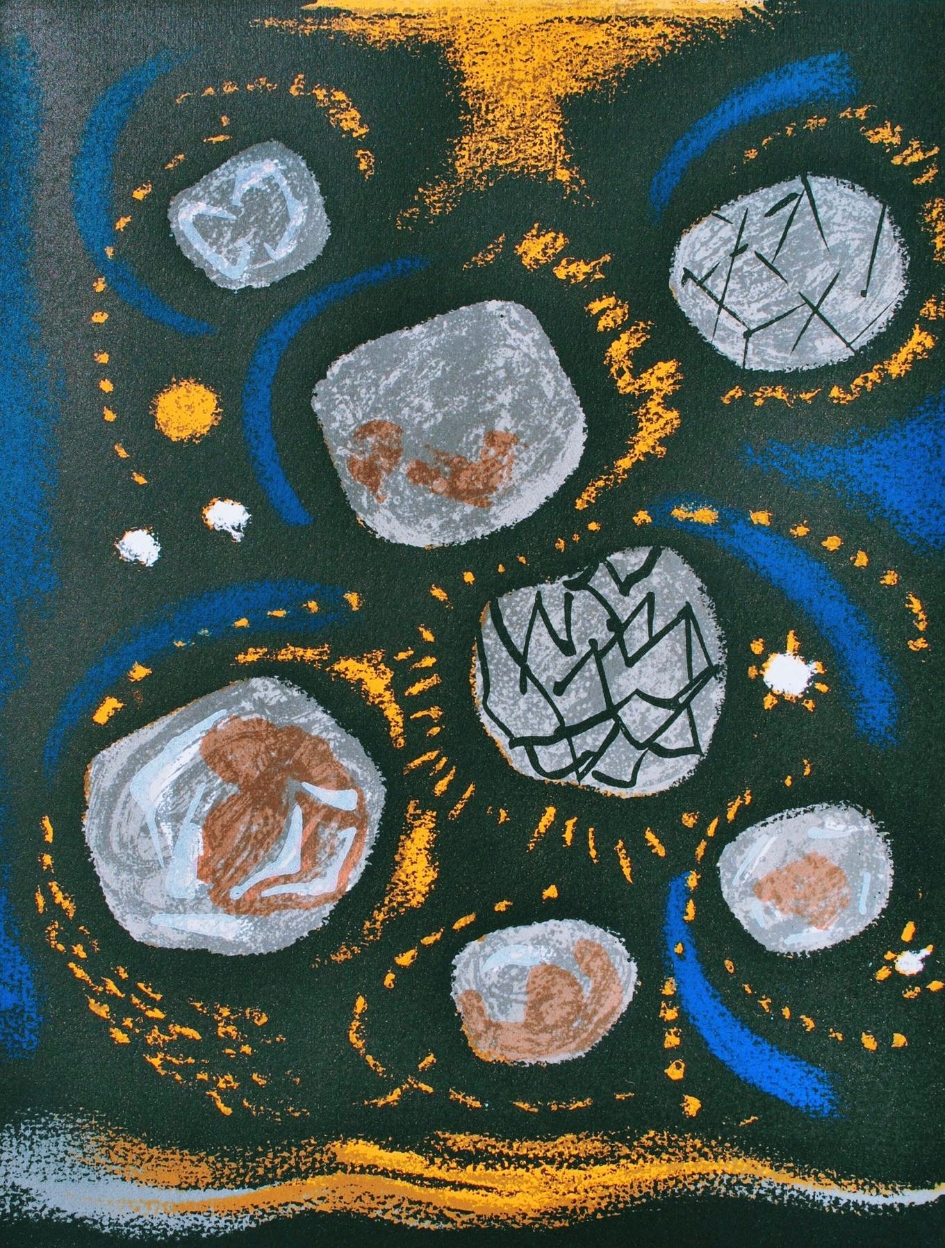 André Masson Landscape Print - Andre Masson, Untitled, from Albert Camus, oeuvres completes, 1962