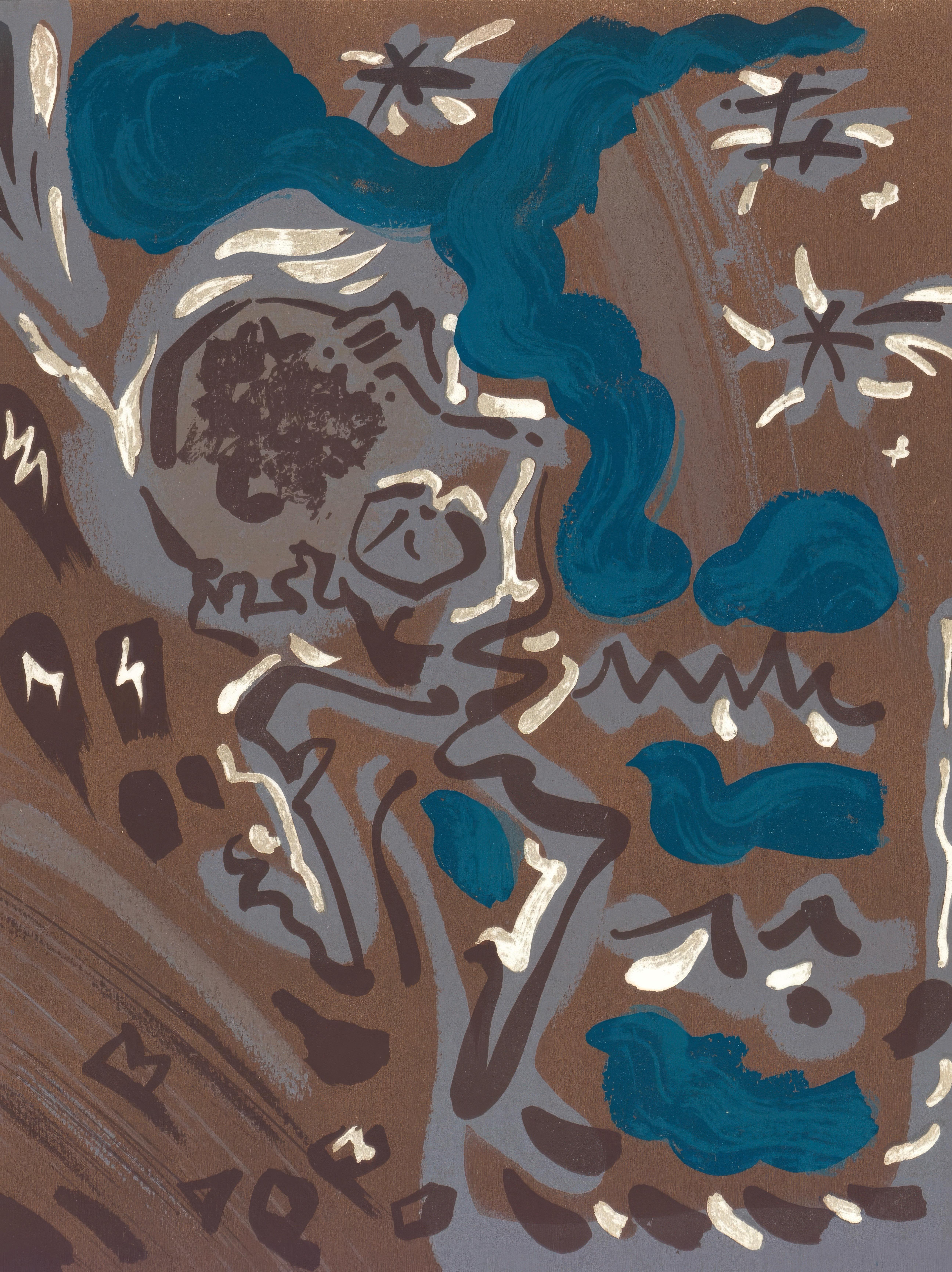 André Masson Abstract Print - Andre Masson, Untitled, from Albert Camus, oeuvres completes, 1962