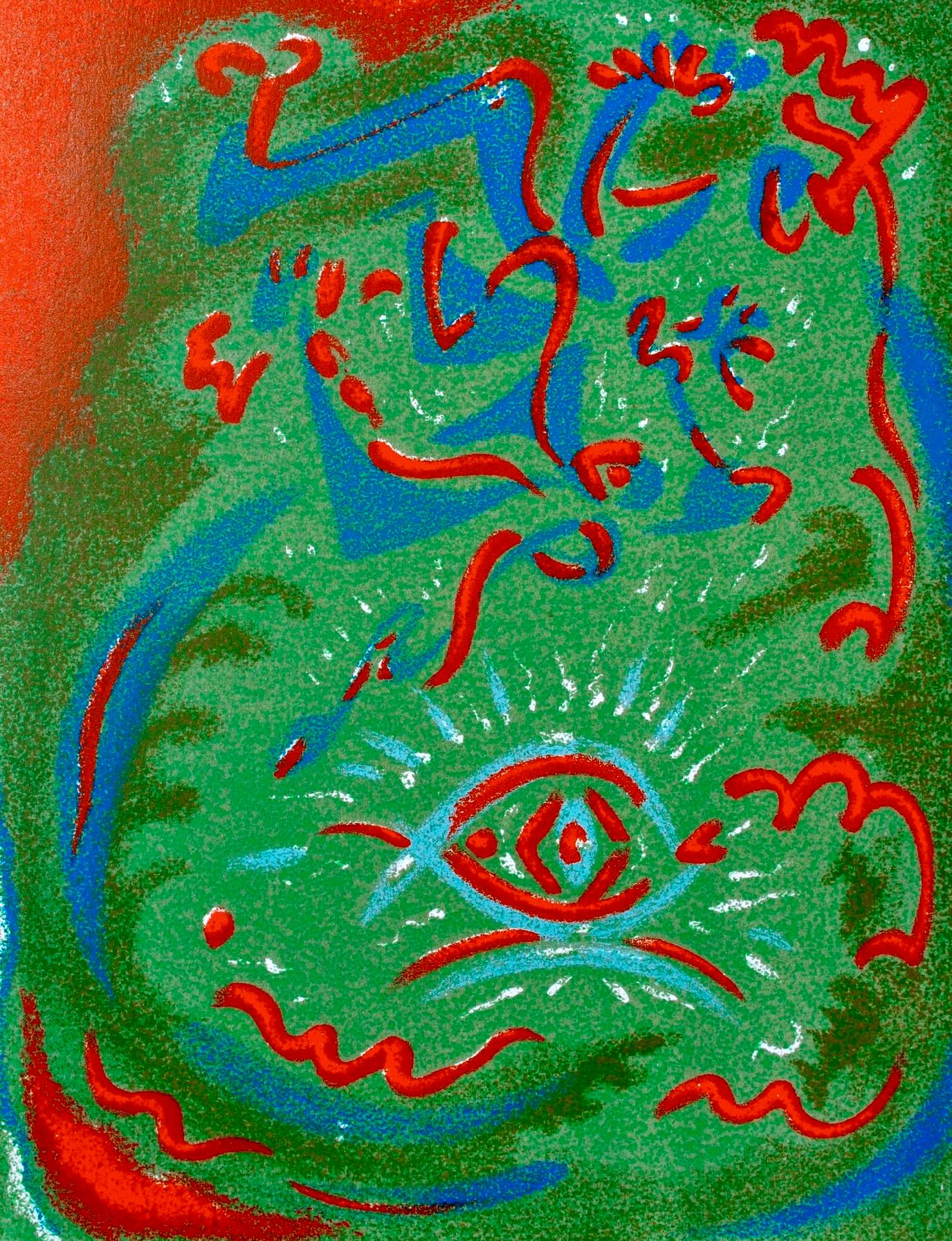 André Masson Abstract Print – Andre Masson, Untitled, from Albert Camus, oeuvres completes, 1962