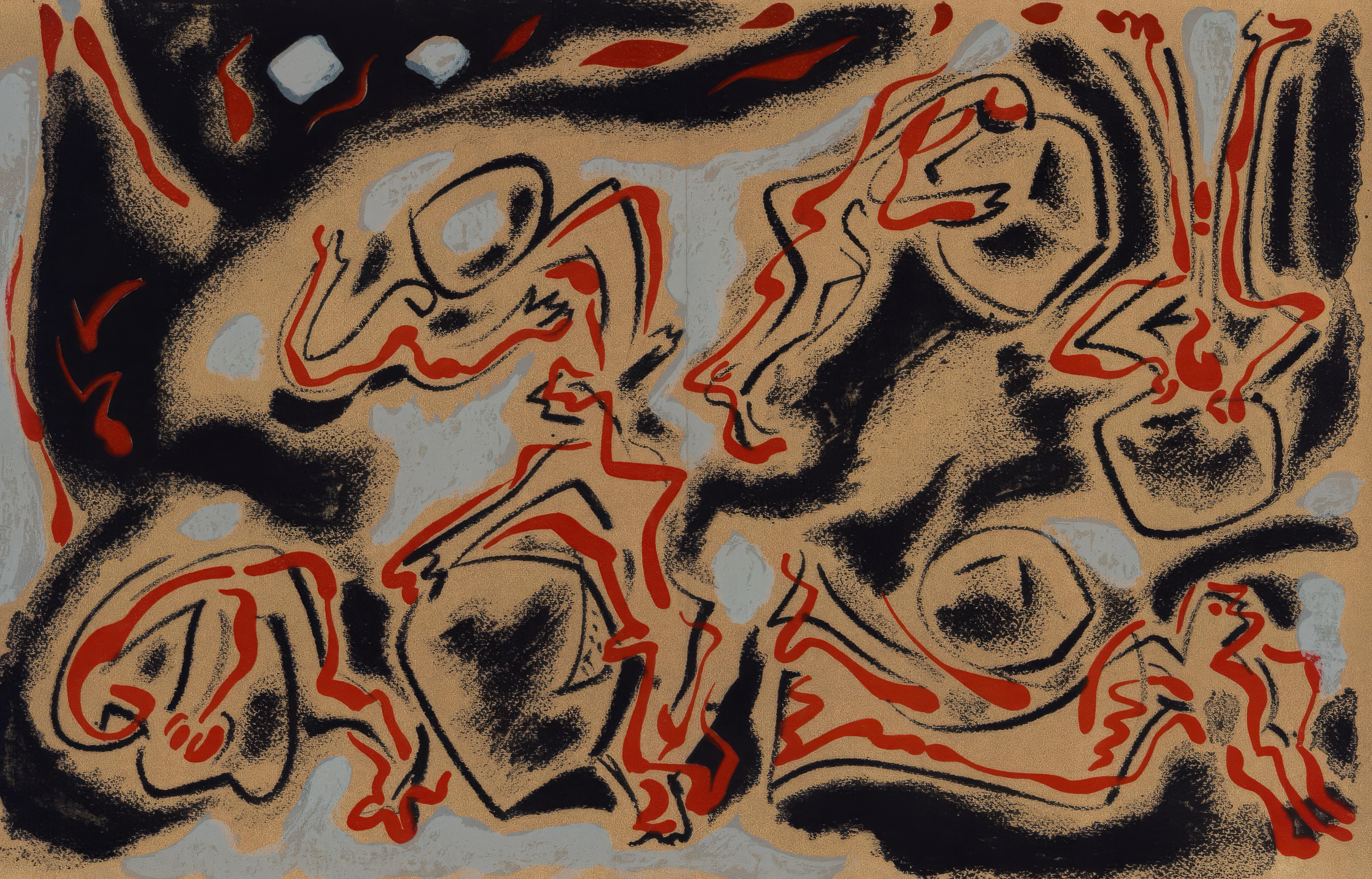 André Masson Landscape Print - Andre Masson, Untitled, from Albert Camus, oeuvres completes, 1962