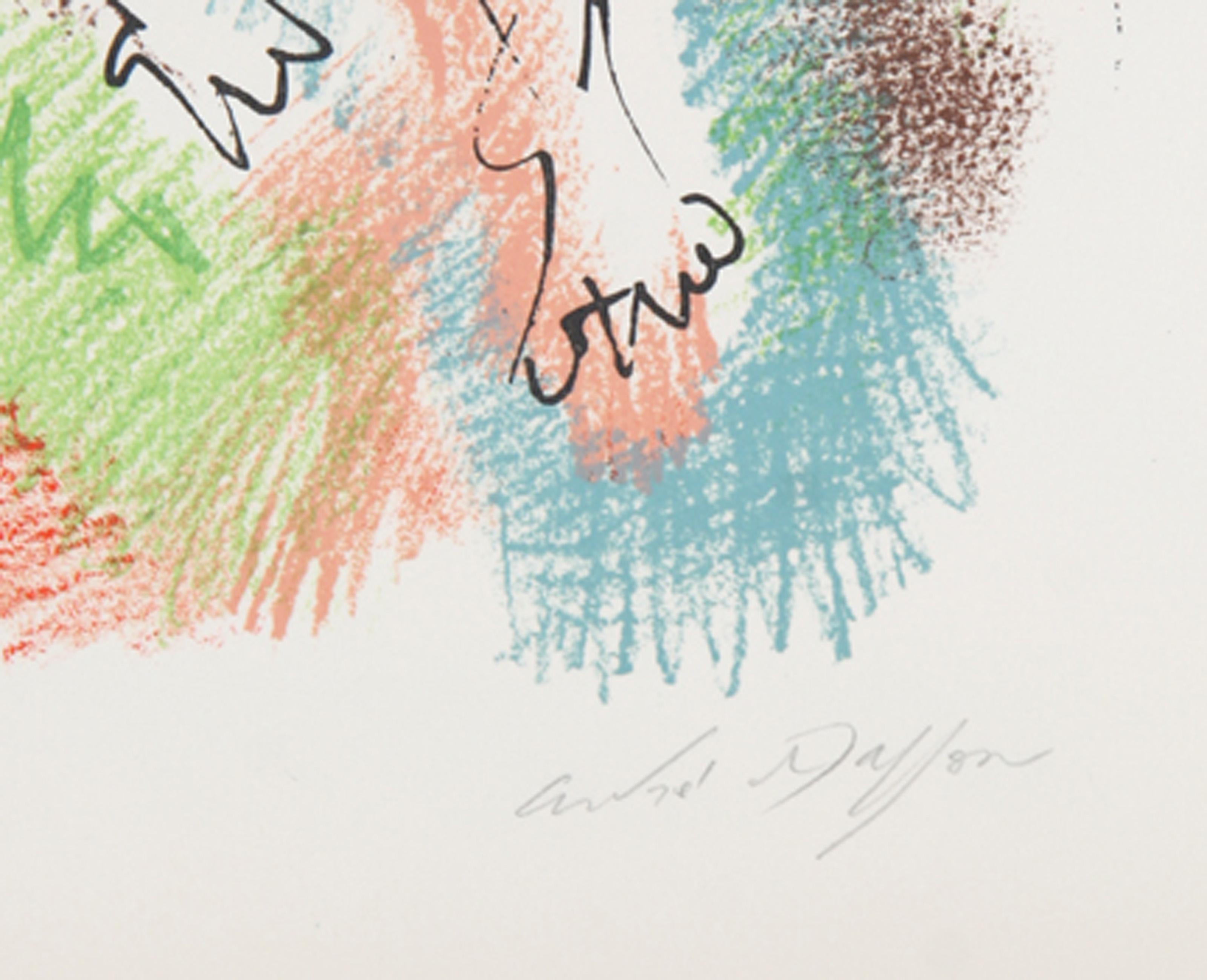 Bacchanale, lithographie surréaliste d'Andre Masson - Print de André Masson