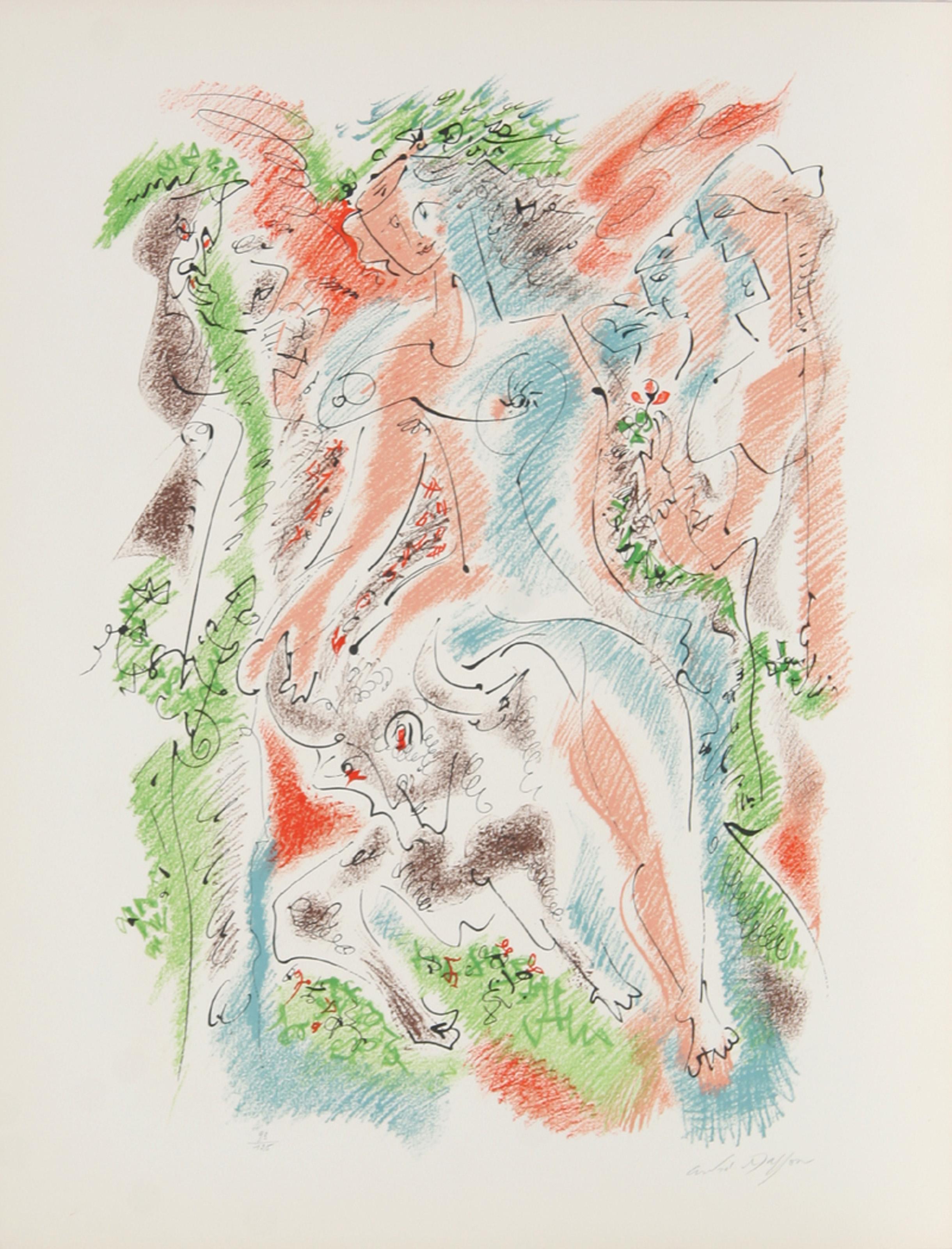 Bacchanale, litografia surrealista di Andre Masson