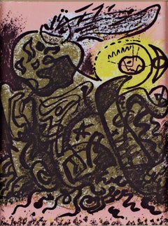 "Caliban," Original Color Lithograph by Surrealist Andre Masson