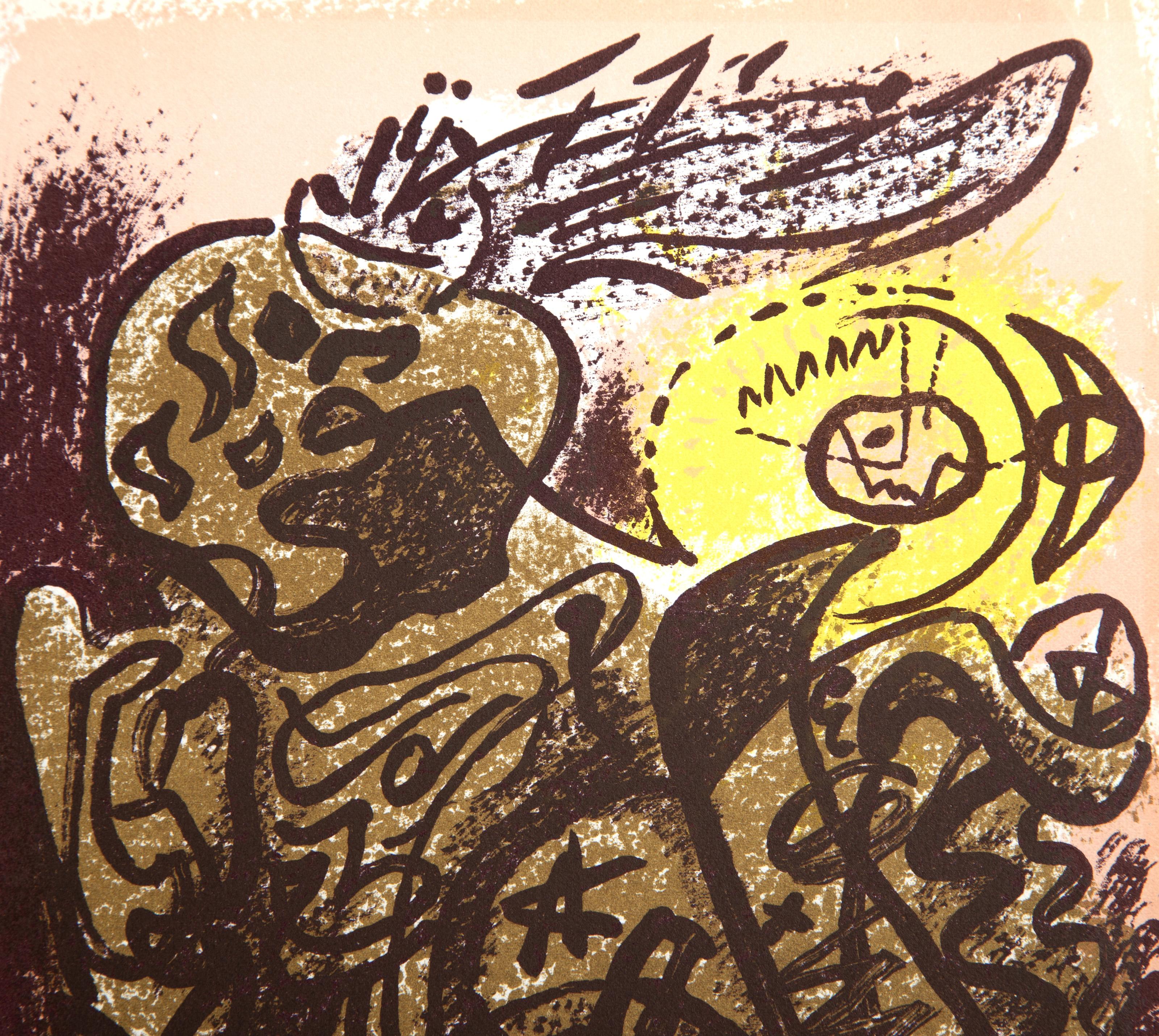 Caliban, lithographie surréaliste d'Andre Masson - Surréalisme Print par André Masson