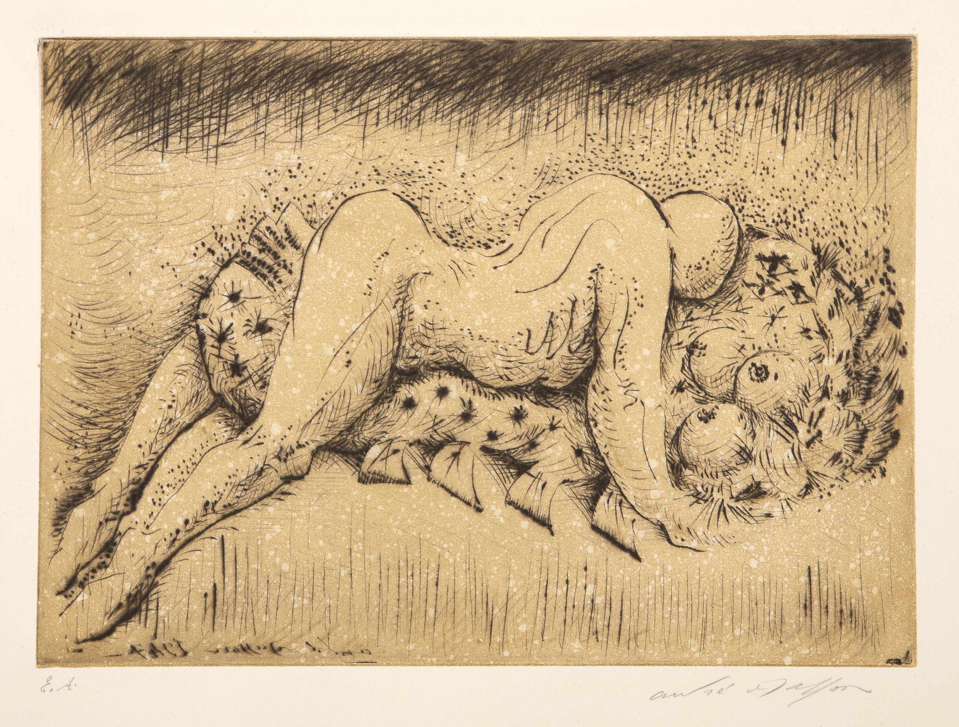 Crisálidas, aguafuerte surrealista de André Masson