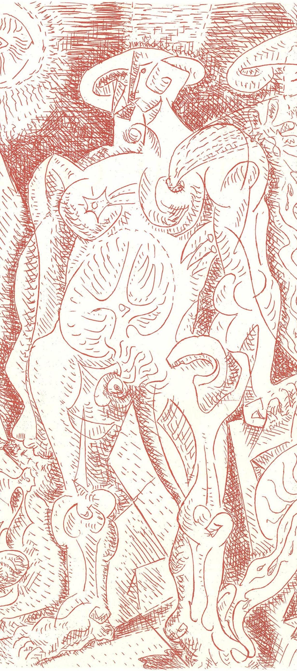 Composition (Cramer 99), Le Septieme Chant, André Masson For Sale 1