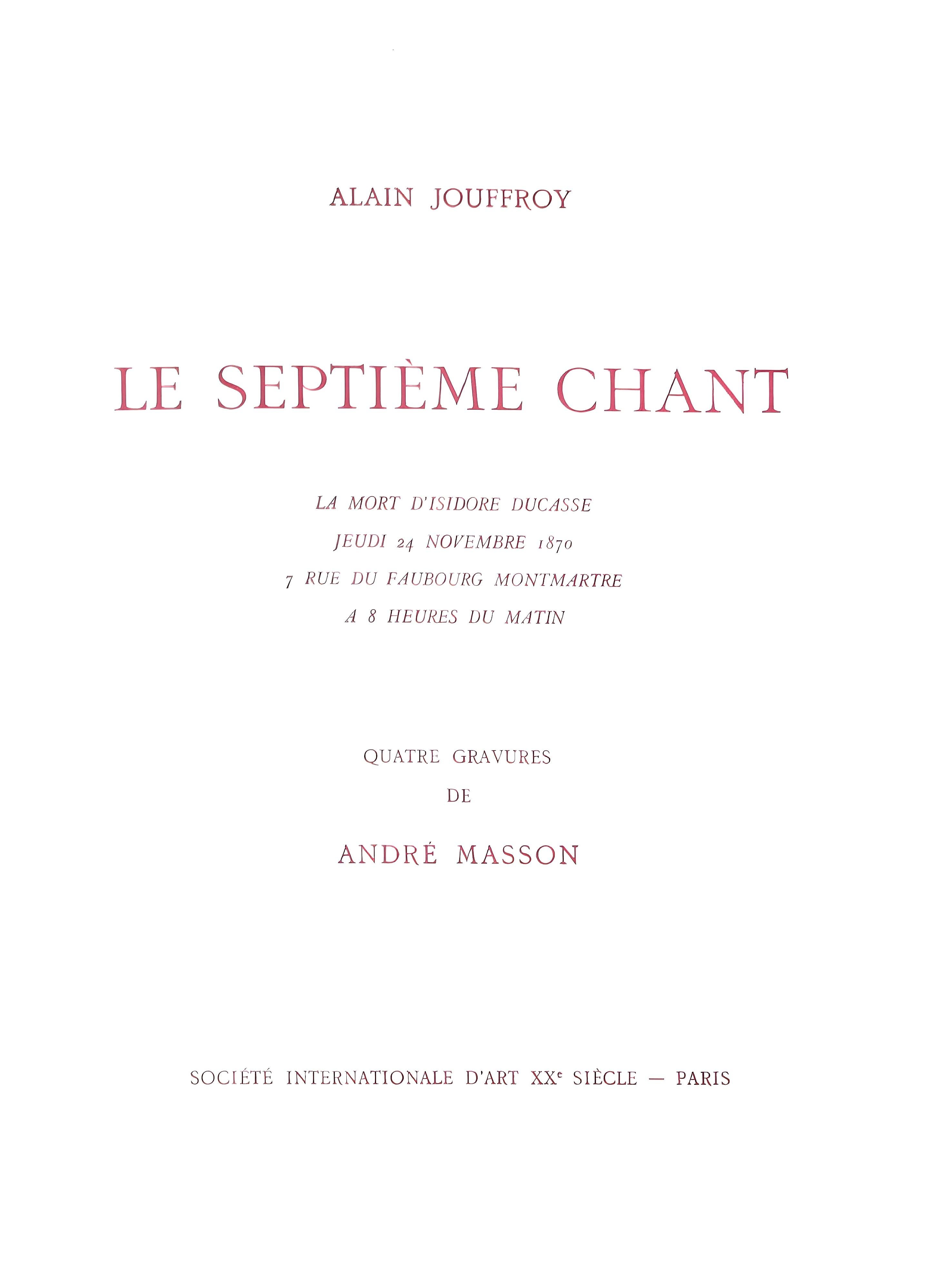 Composition (Cramer 99), Le Septieme Chant, André Masson For Sale 4