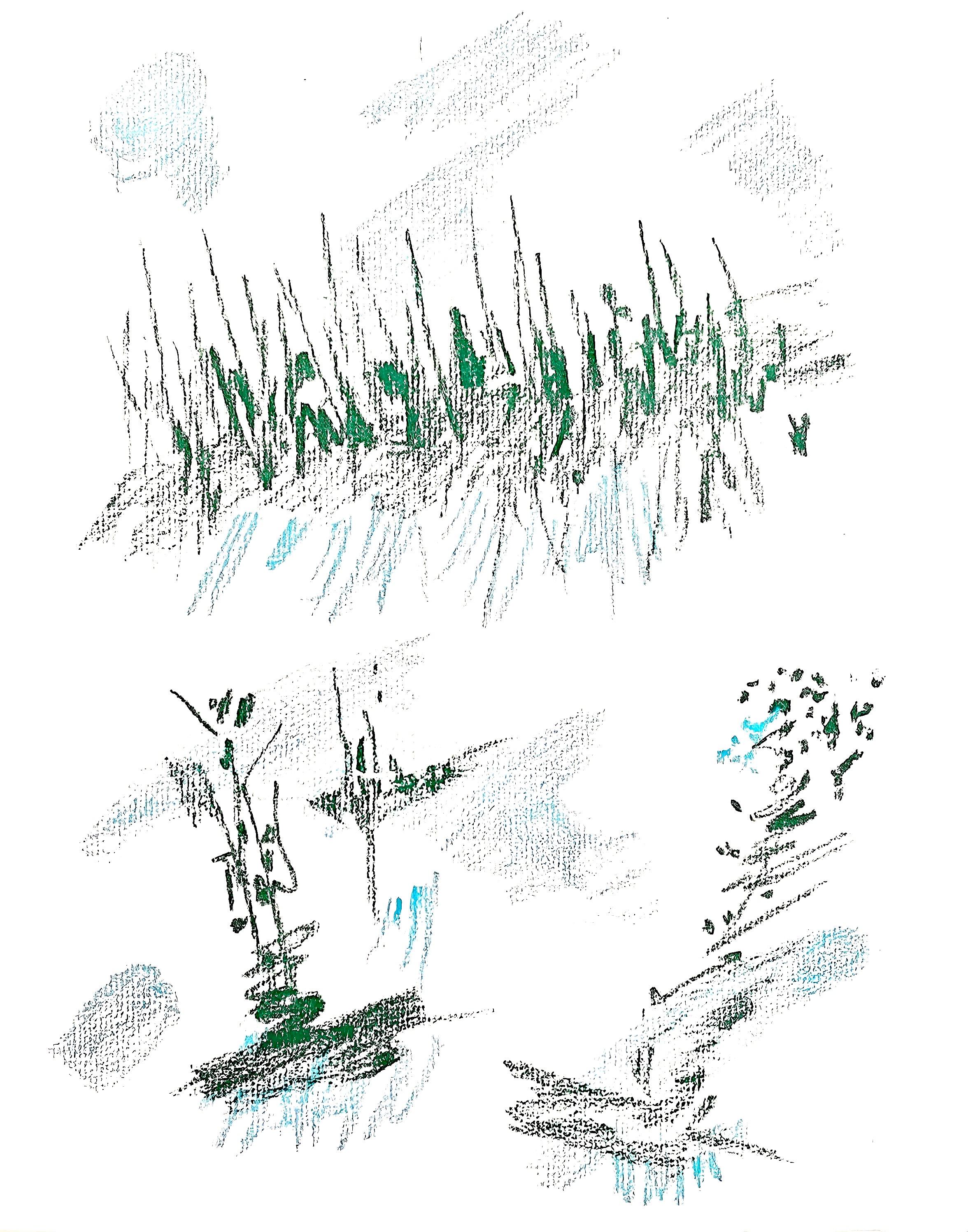 Lithograph on vélin de Rives paper. Inscription: unsigned and unnumbered, as issued. Good condition. Notes: From the folio, Poêmes insoumis, 1963. Published by Marc Barbezat, Paris; printed by Mourlot Frères, Paris, March, 1963. Excerpted from the