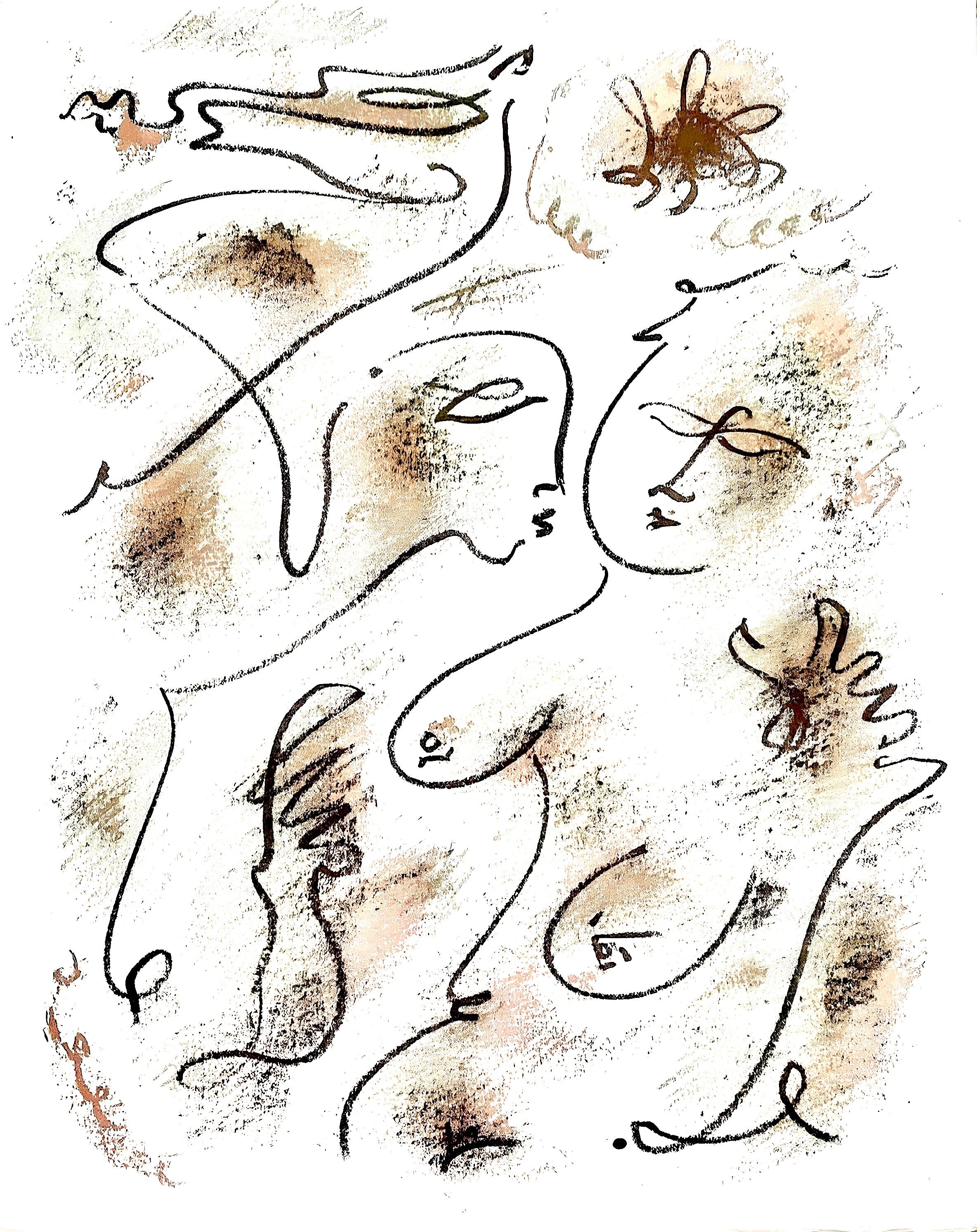 Lithographie auf Vélin de Rives Papier. Aufschrift: unsigniert und nicht nummeriert, wie ausgegeben. Guter Zustand. Anmerkungen: Aus dem Folio, Poêmes insoumis, 1963. Herausgegeben von Marc Barbezat, Paris; gedruckt von Mourlot Frères, Paris, März