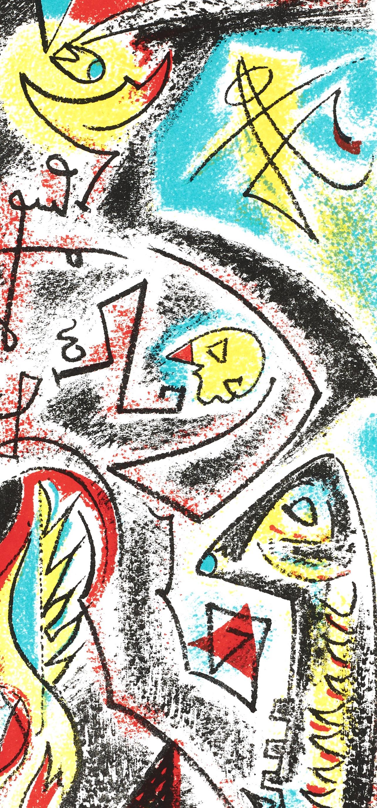 Composition, Société internationale d'art XXe siècle - Beige Figurative Print by André Masson