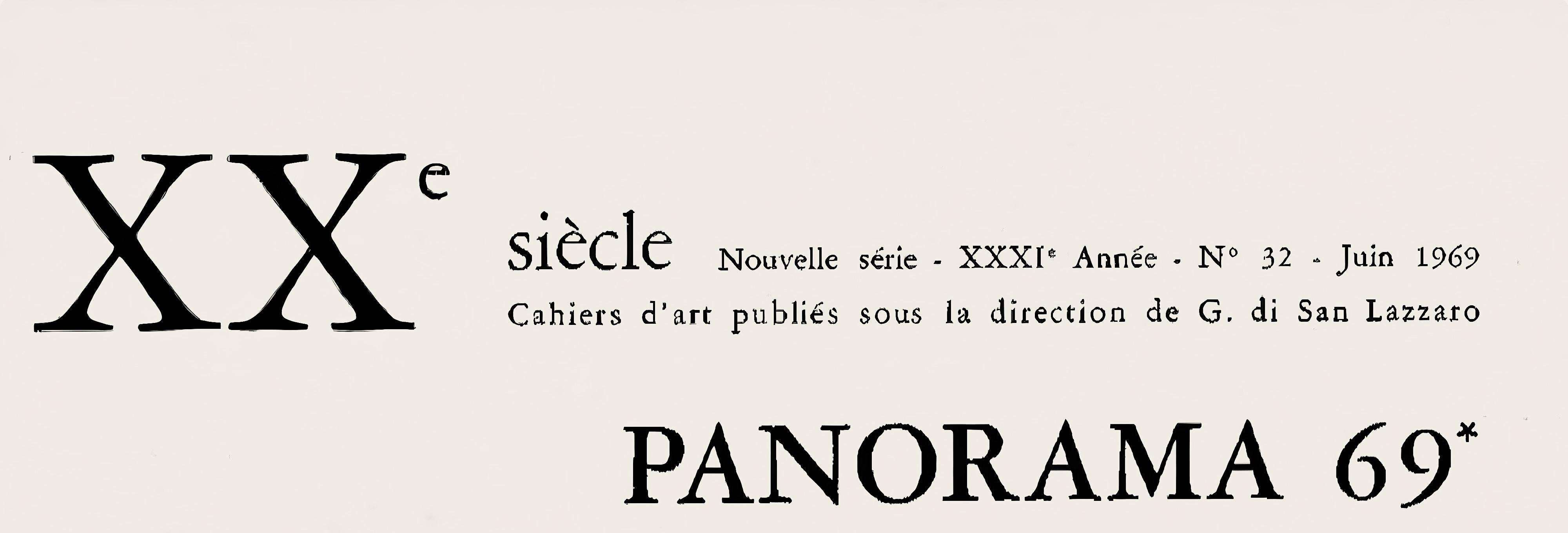 Lithograph on vélin paper. Paper Size: 12.4 x 9.65 inches. Inscription: Unsigned and unnumbered, as issued. Notes: From the album, XXe siècle, Nouvelle série, XXXIe Année, N°32, Juin 1969, Cahiers d'art créés en 1938 par G. di San Lazzaro, Panorama